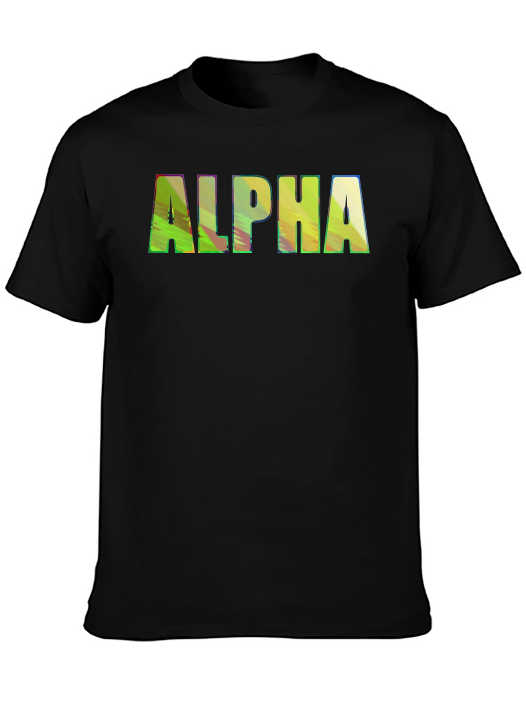 ALPHA Graphic Print Crewneck T-Shirt