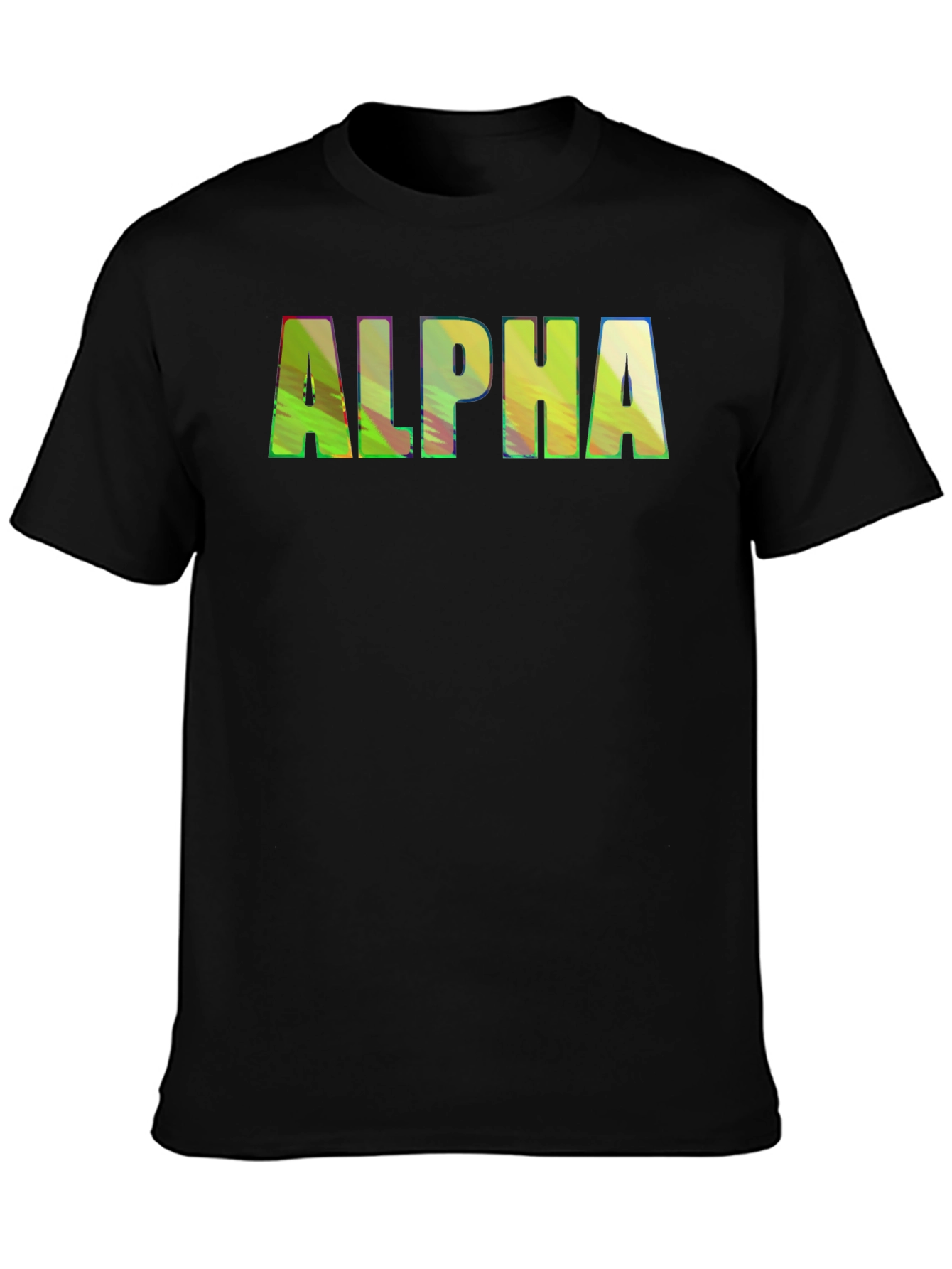 ALPHA Graphic Print Crewneck T-Shirt