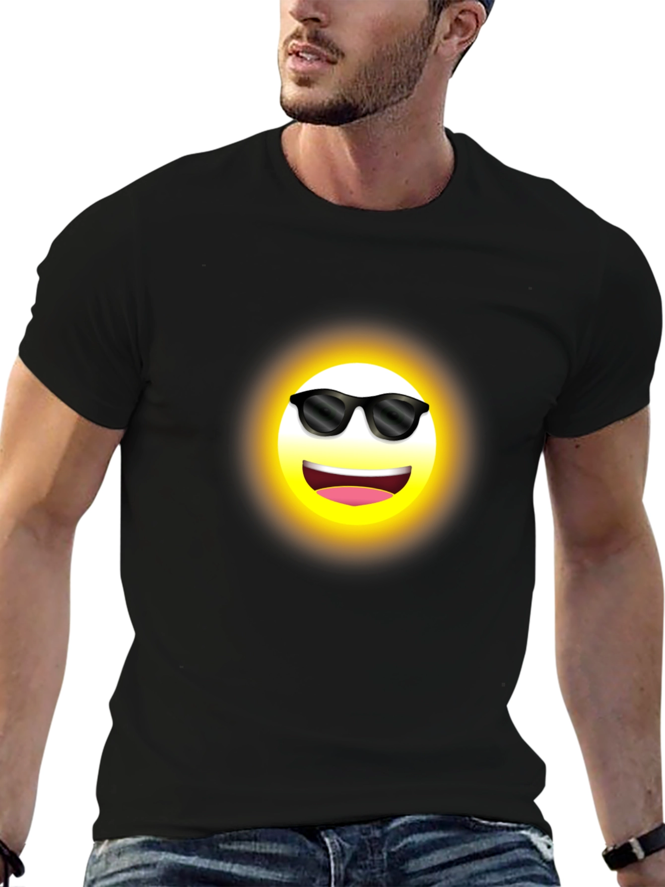 Cool Emoji Black T-Shirt