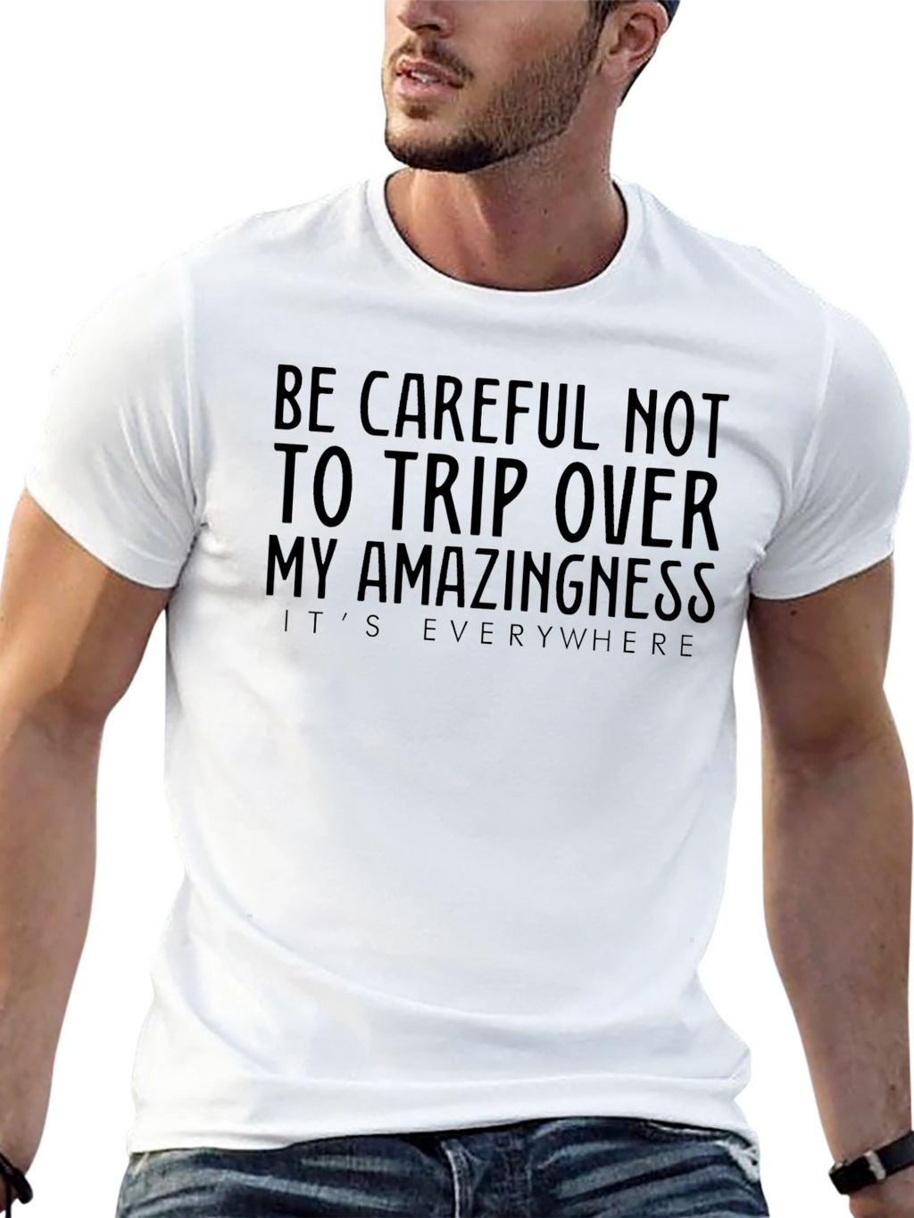 Amazingness Slogan Graphic Tee - Funny T-Shirt