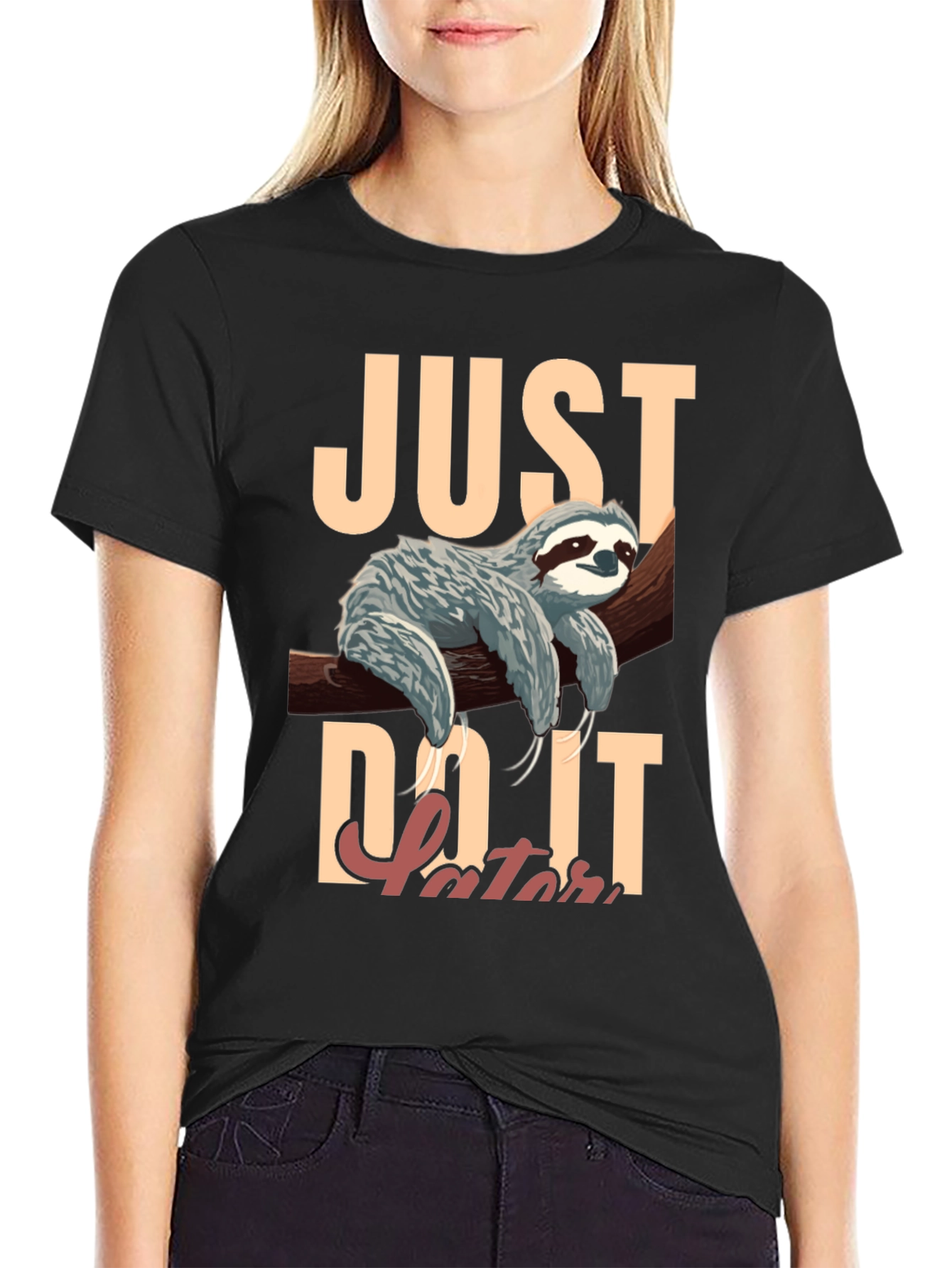 Just Do It Later Sloth T-Shirt Funny Lazy Tee