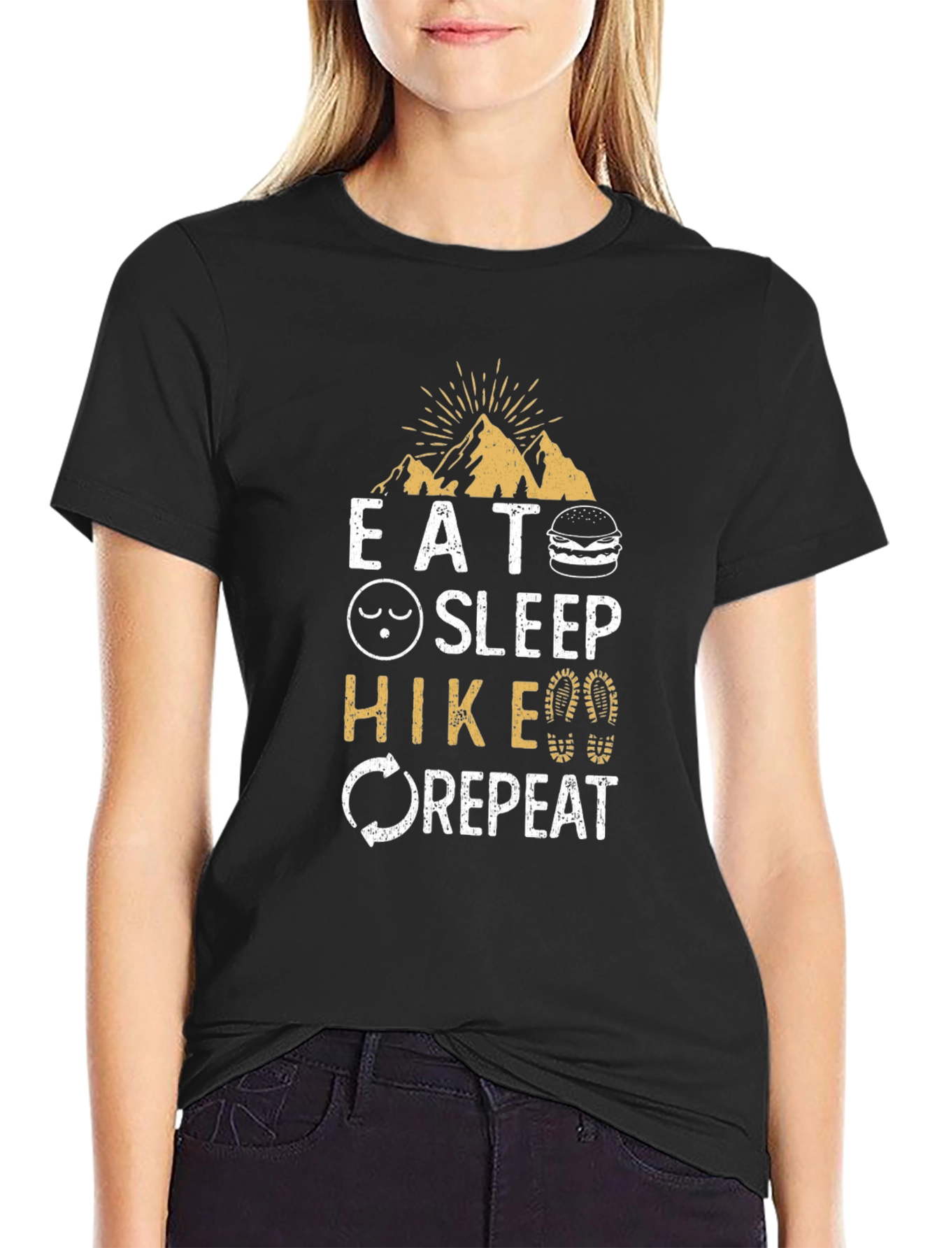 Eat Sleep Hike Repeat Graphic Tee - Adventure Time!