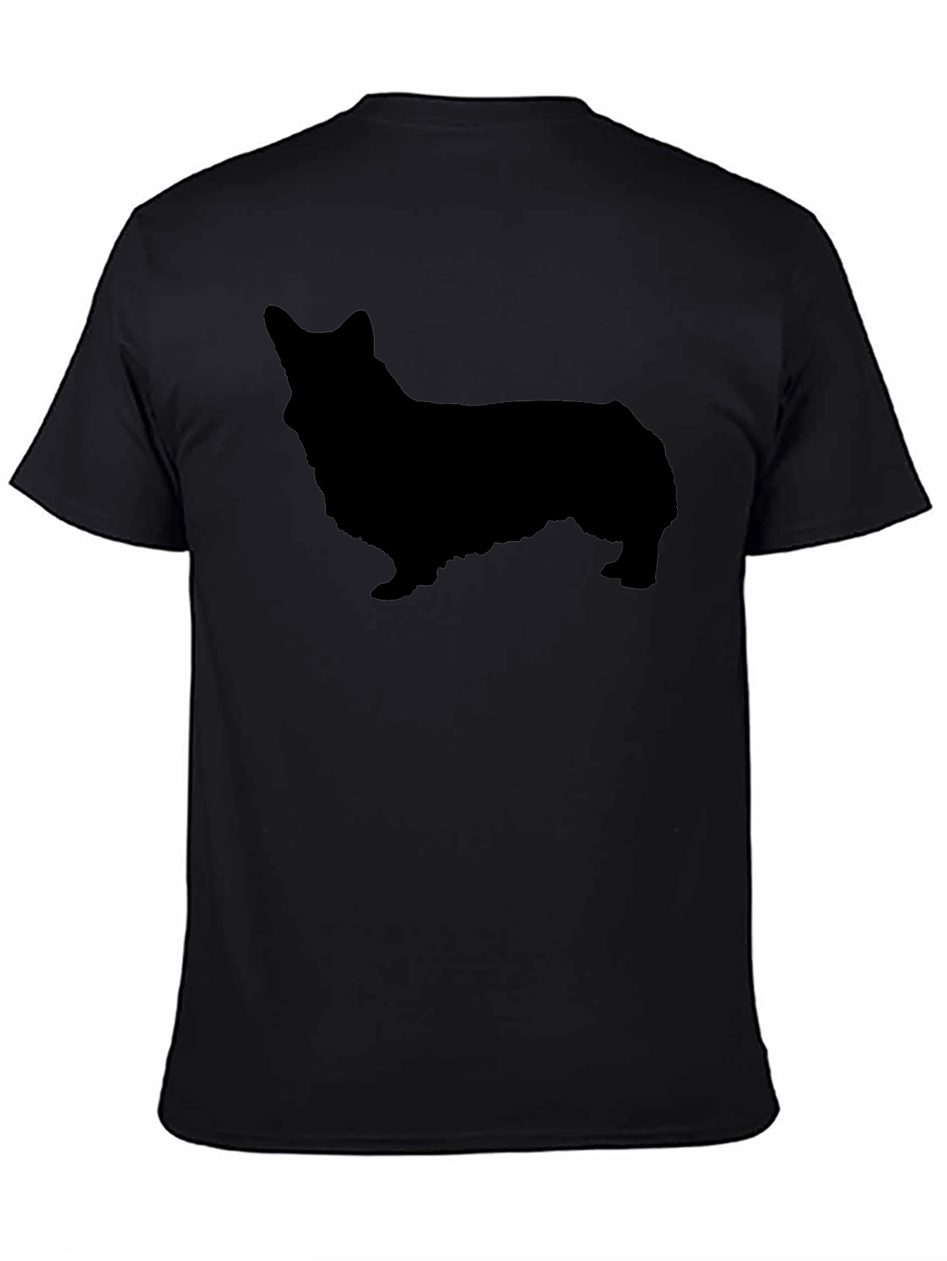 Mens Corgi Silhouette Black T-Shirt