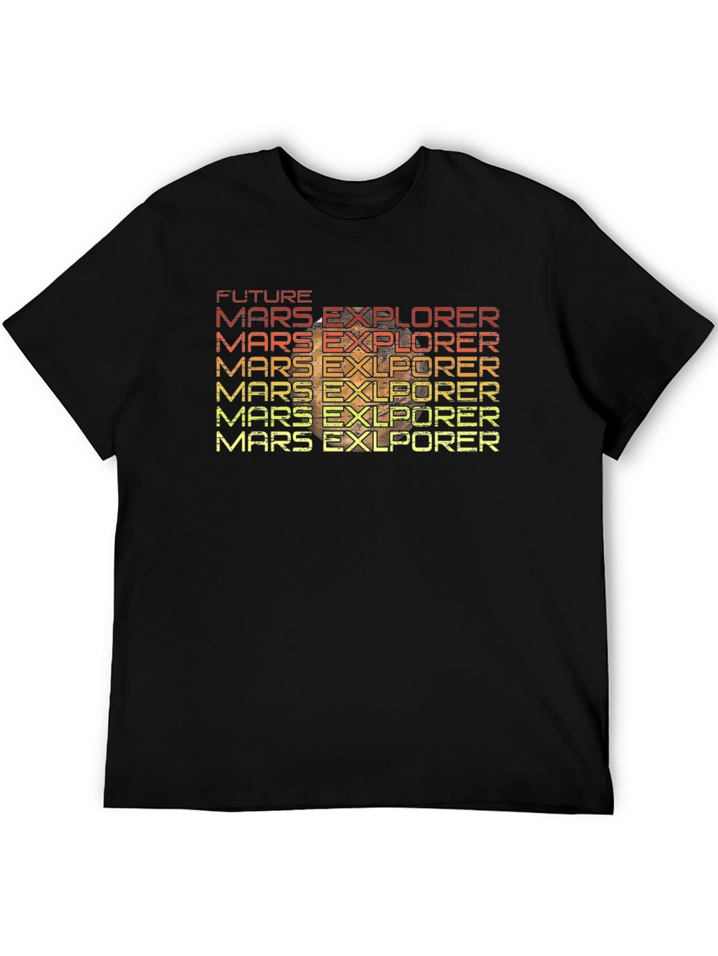 Future Mars Explorer Retro T-Shirt