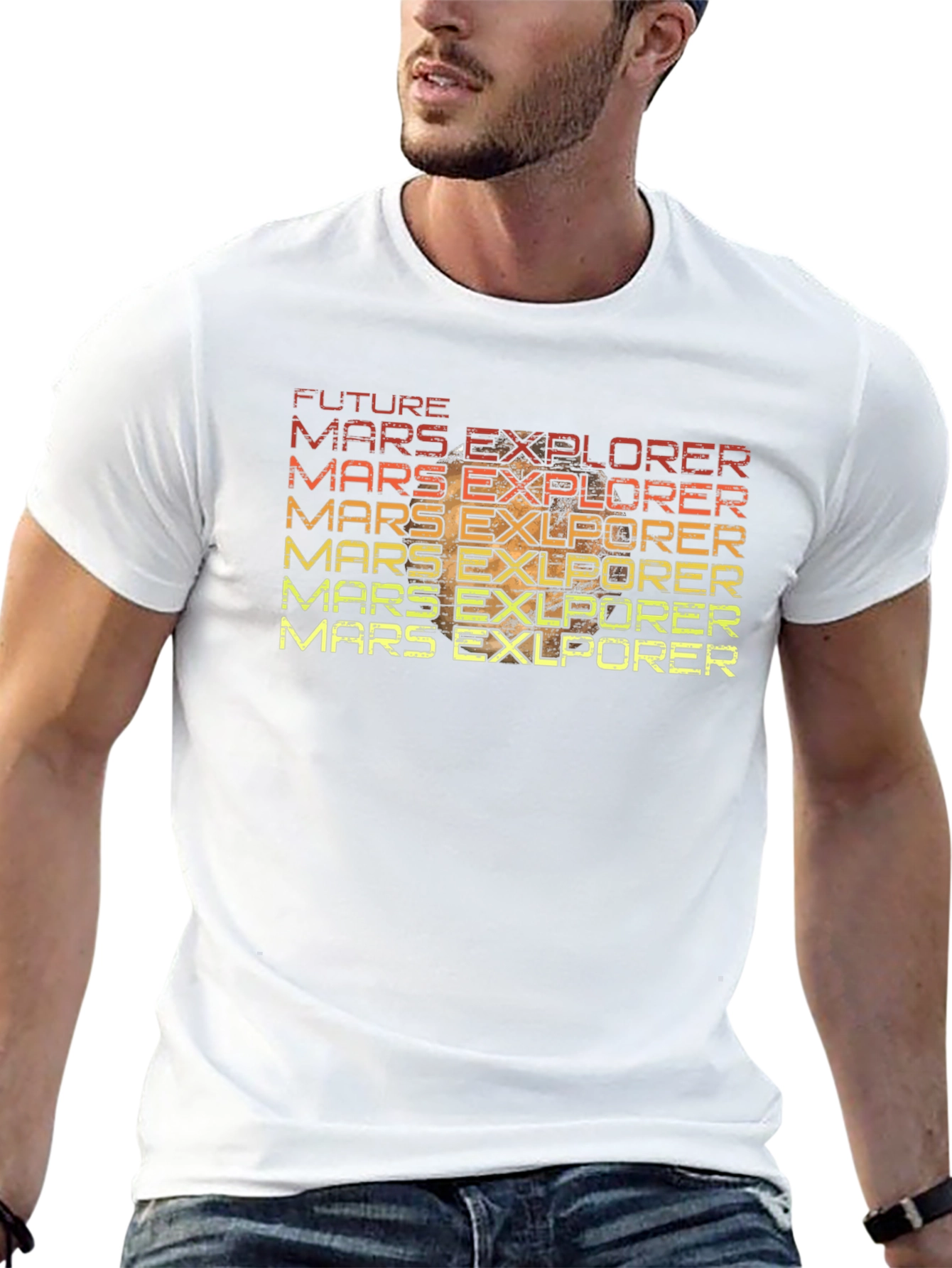 Future Mars Explorer Retro T-Shirt