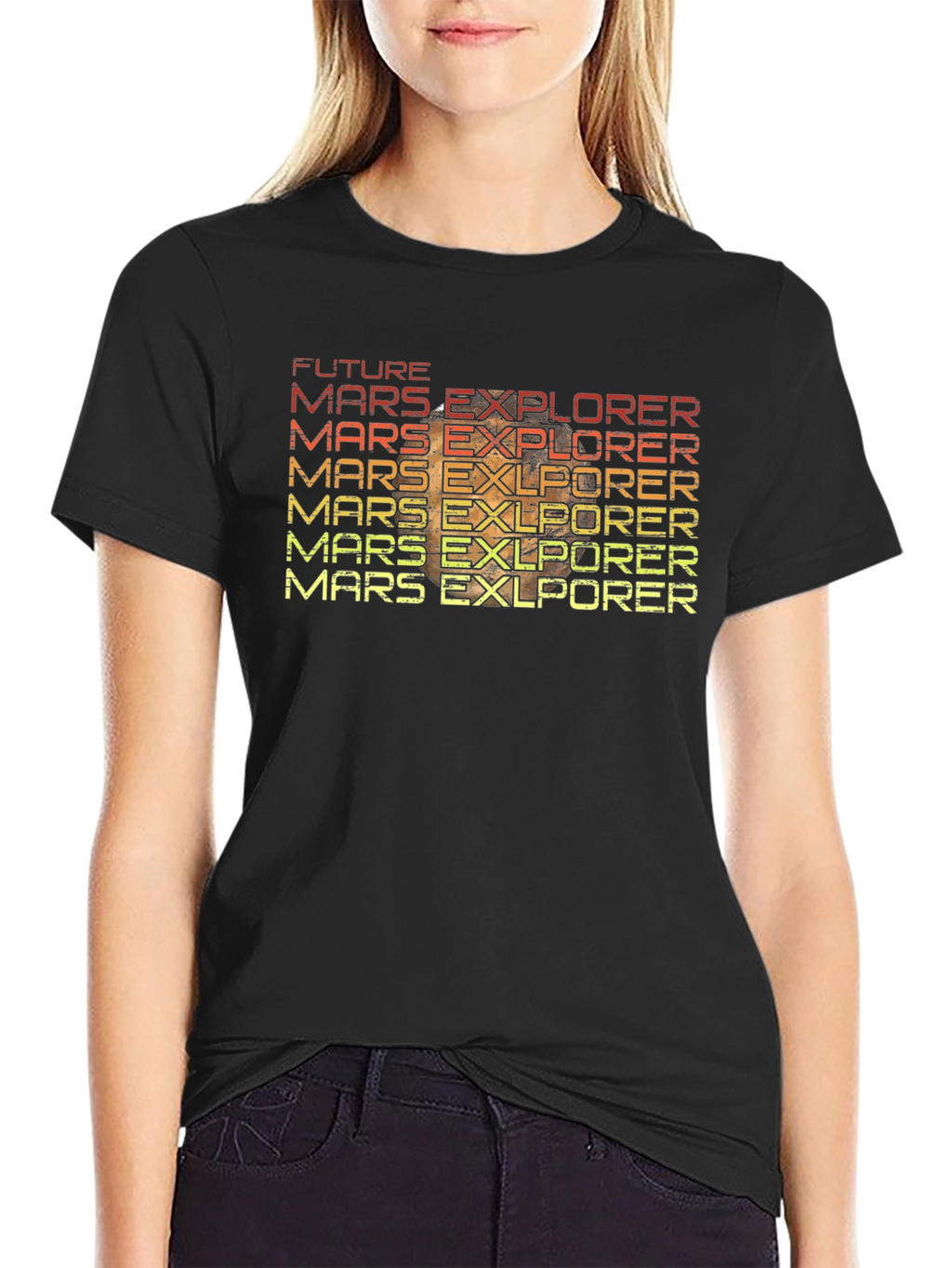 Future Mars Explorer Retro T-Shirt