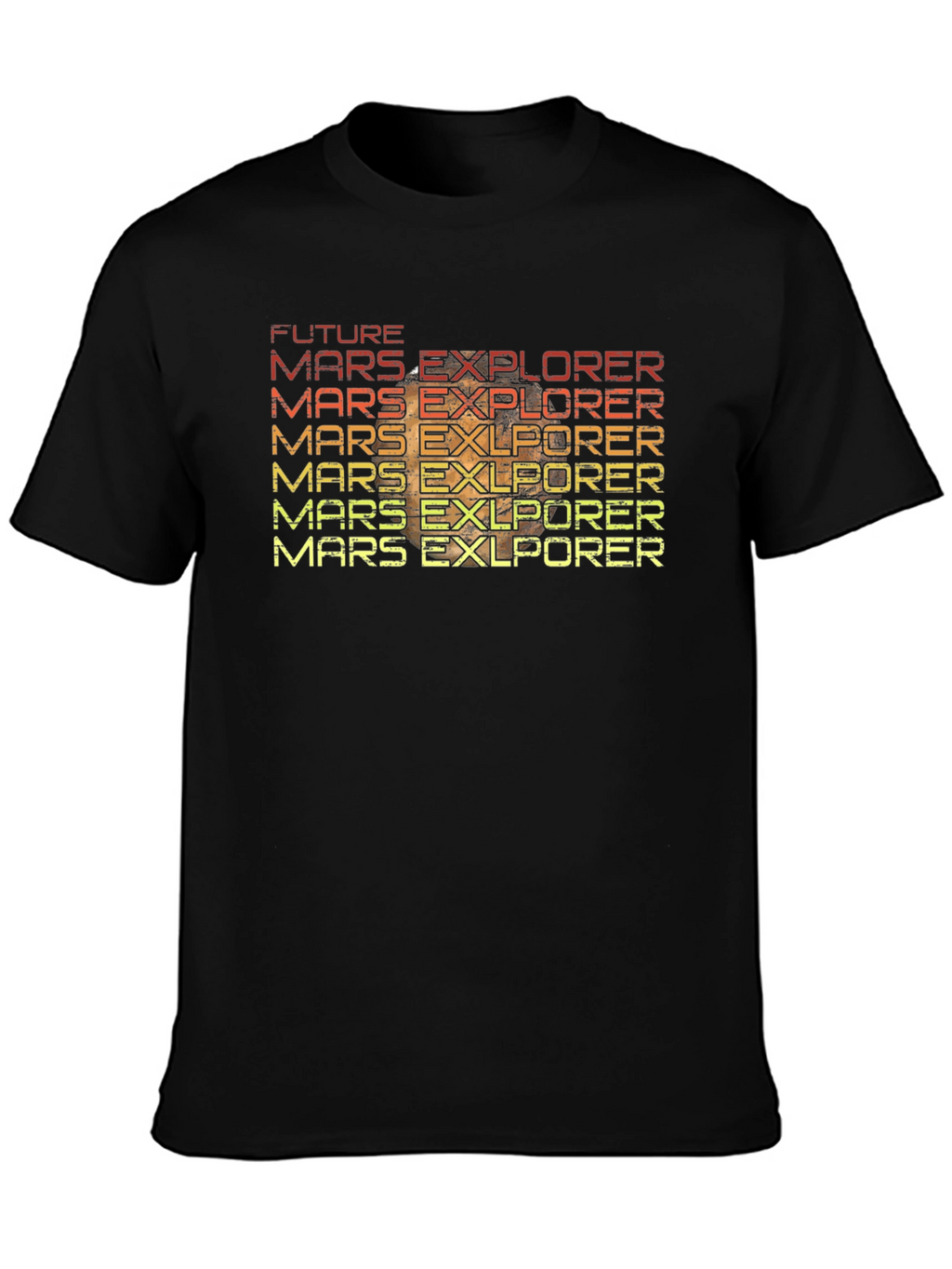 Future Mars Explorer Retro T-Shirt