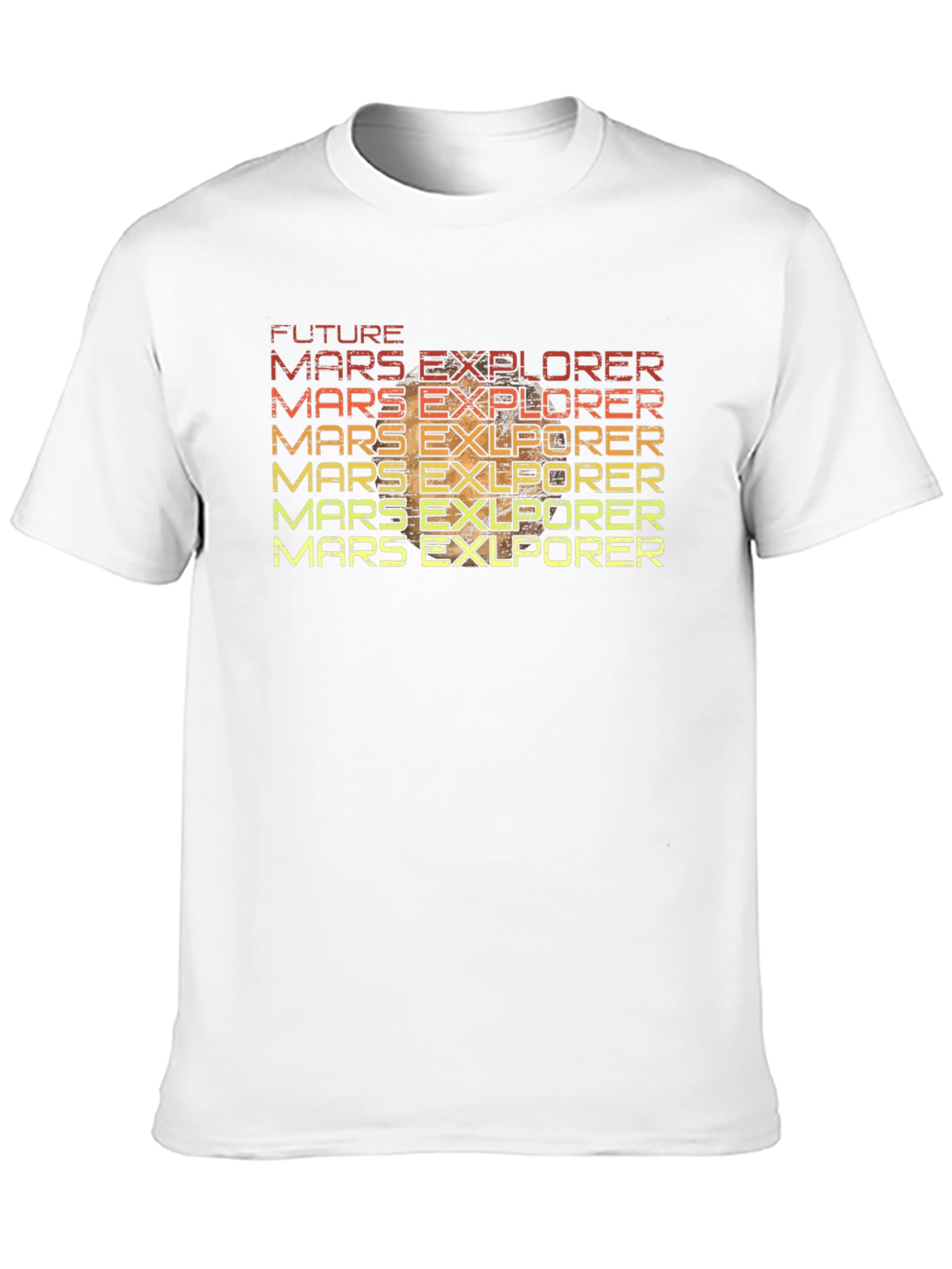 Future Mars Explorer Retro T-Shirt