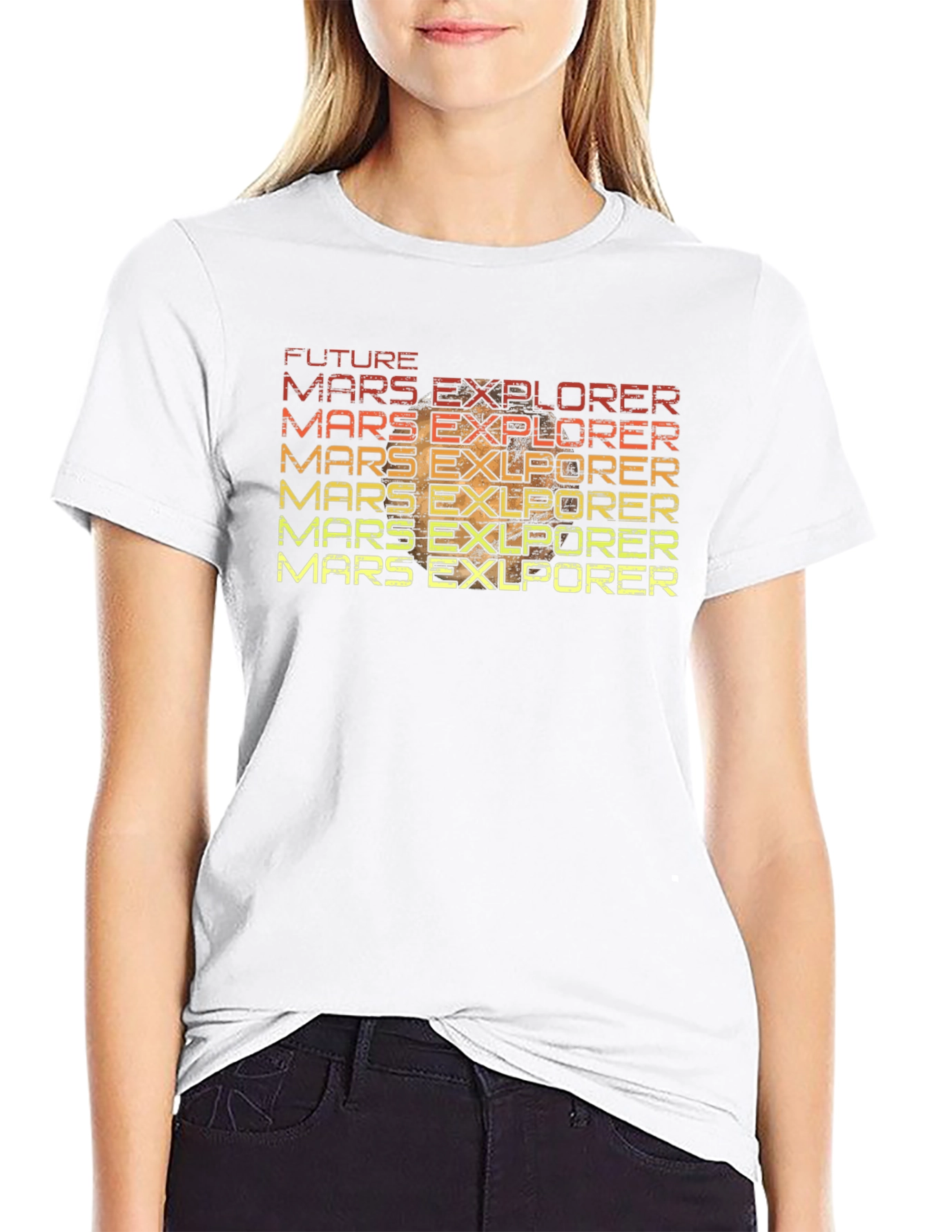 Future Mars Explorer Retro T-Shirt