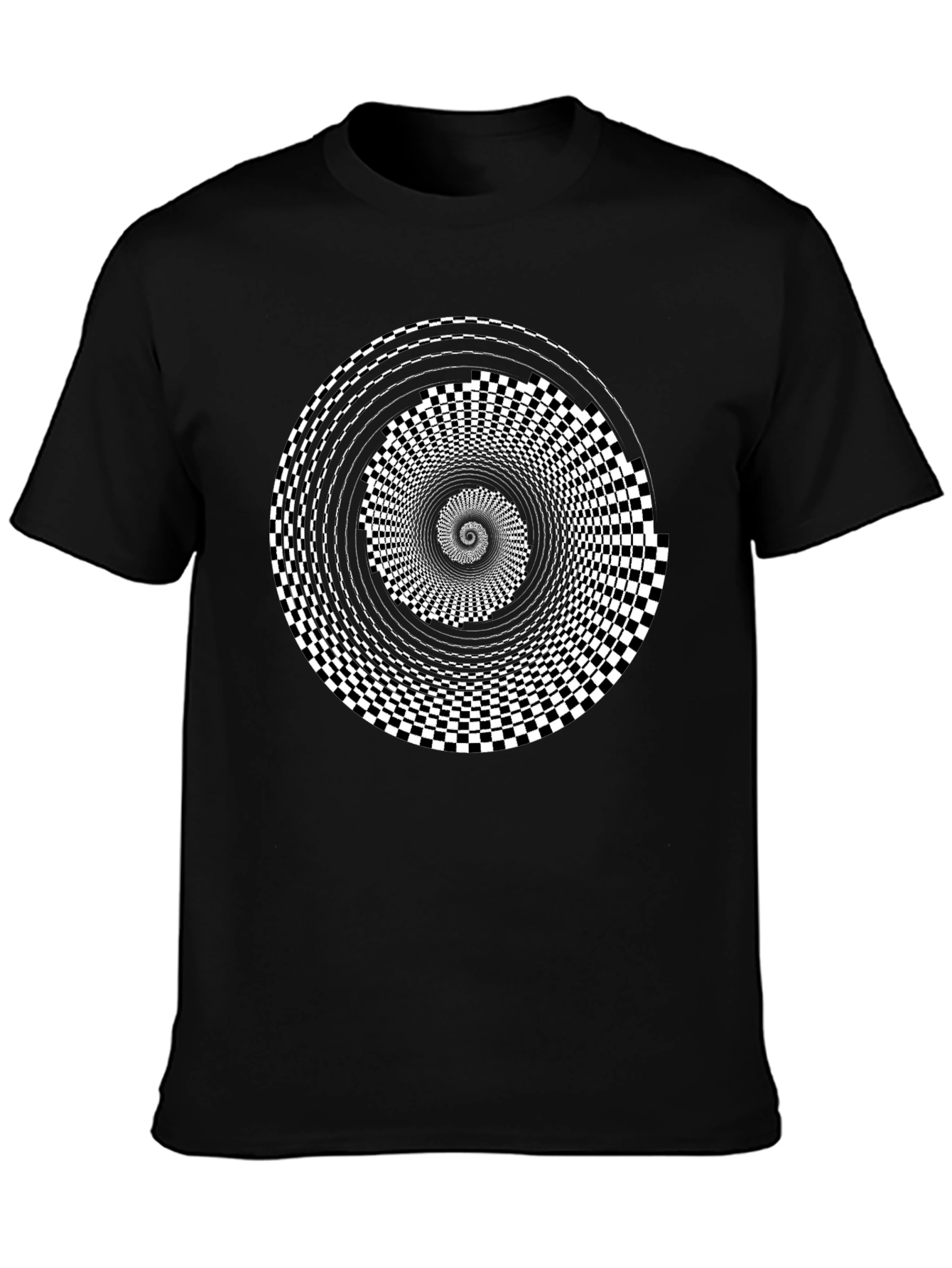 Optical Illusion Black T-Shirt