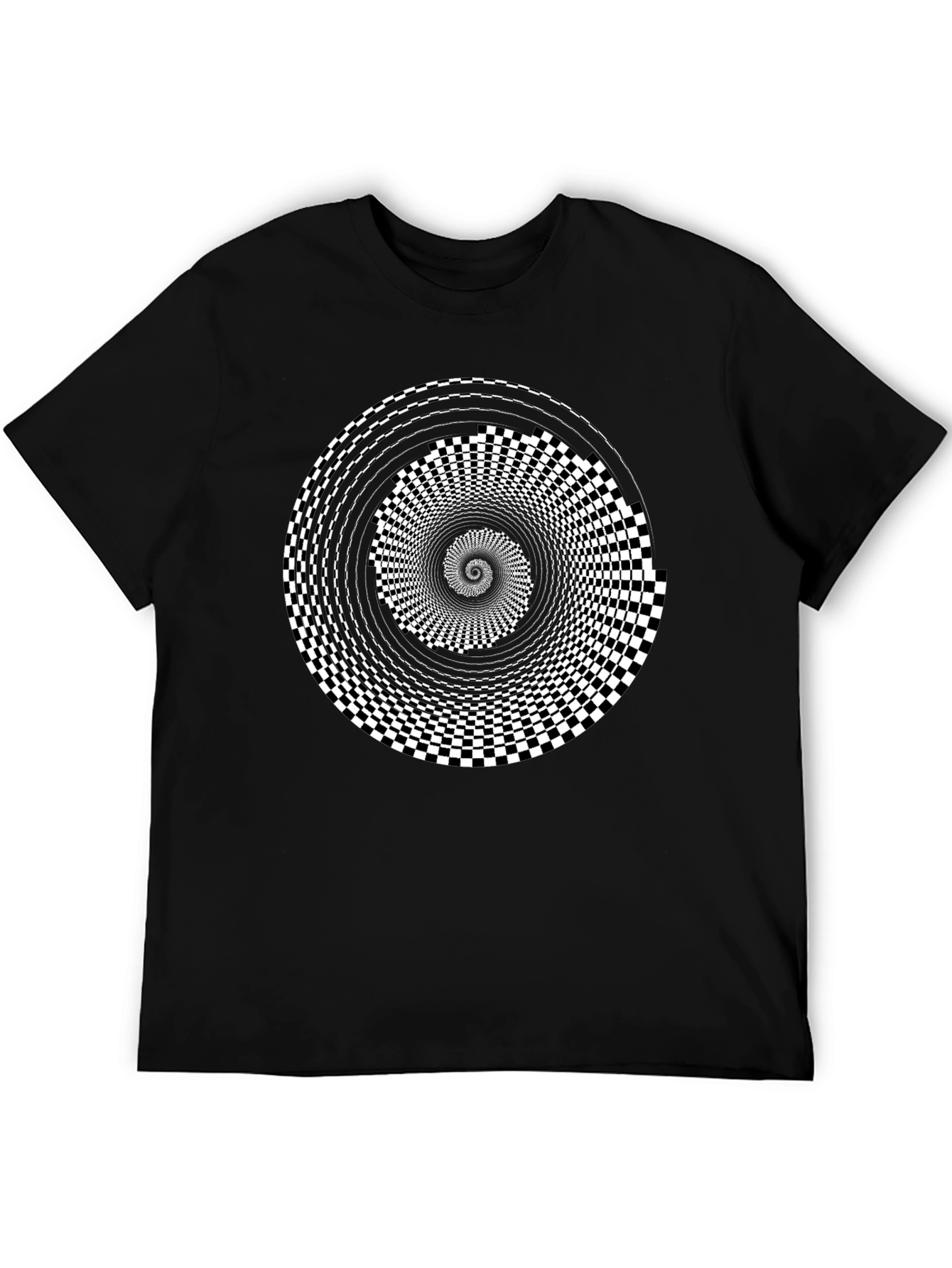 Optical Illusion Black T-Shirt
