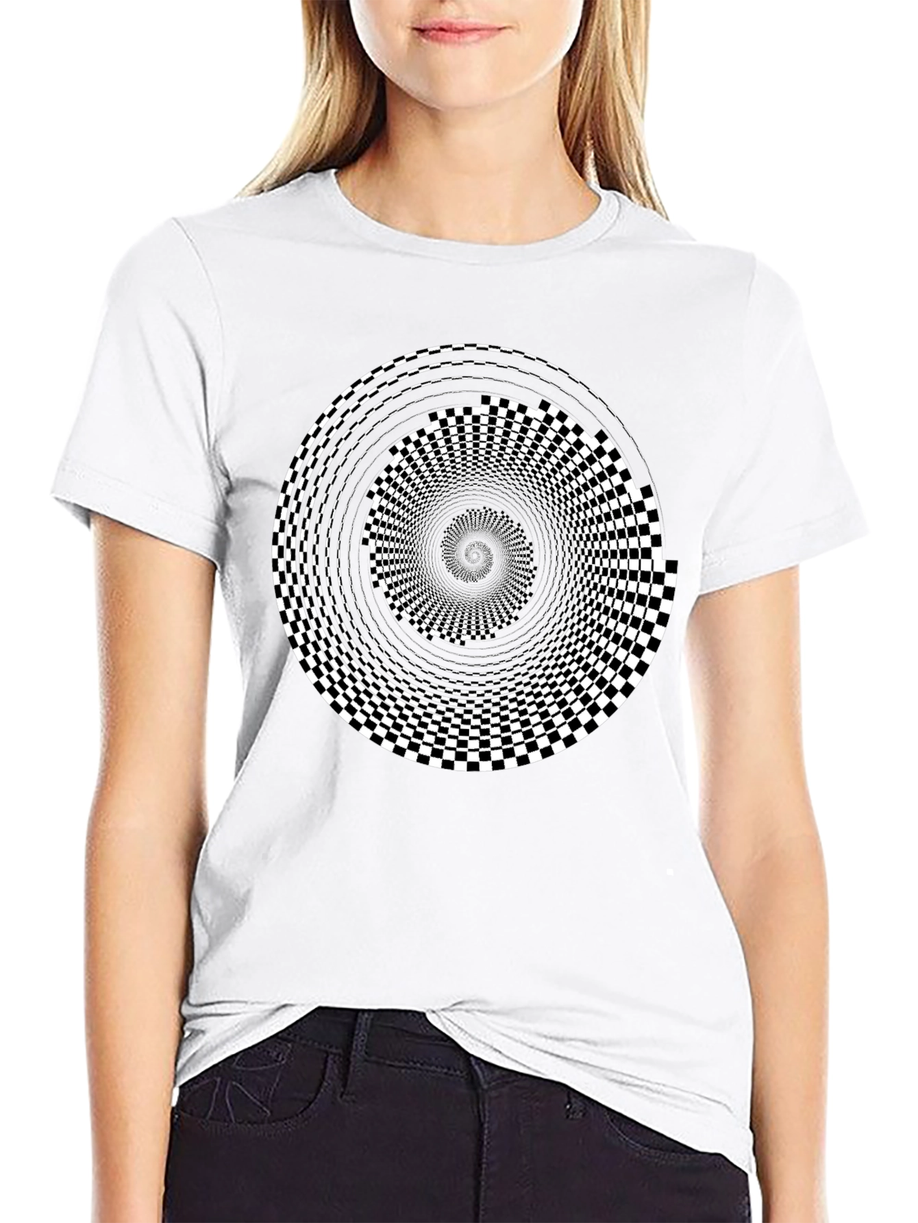 Optical Illusion Black T-Shirt