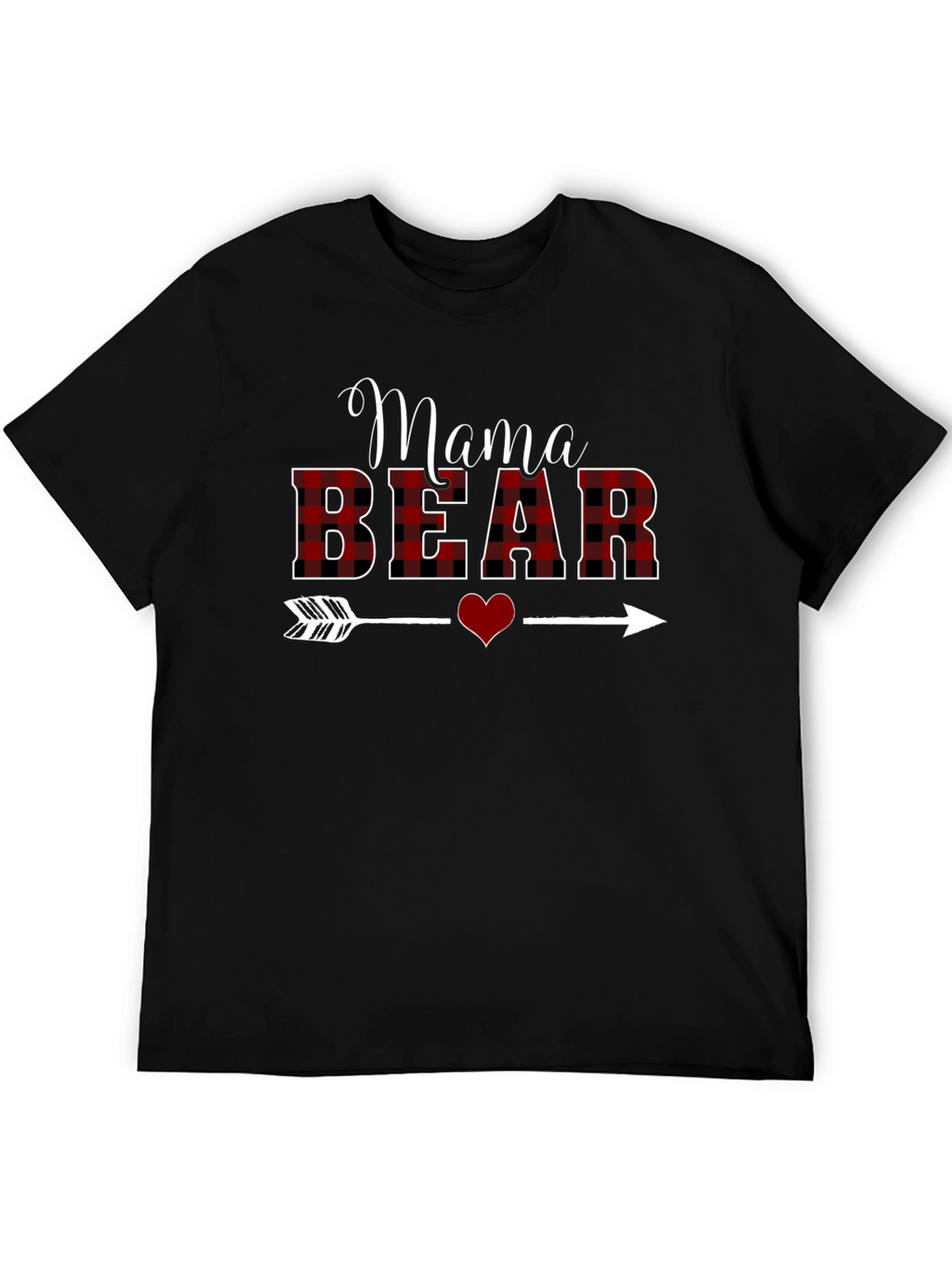 Mama Bear Plaid Graphic T-Shirt