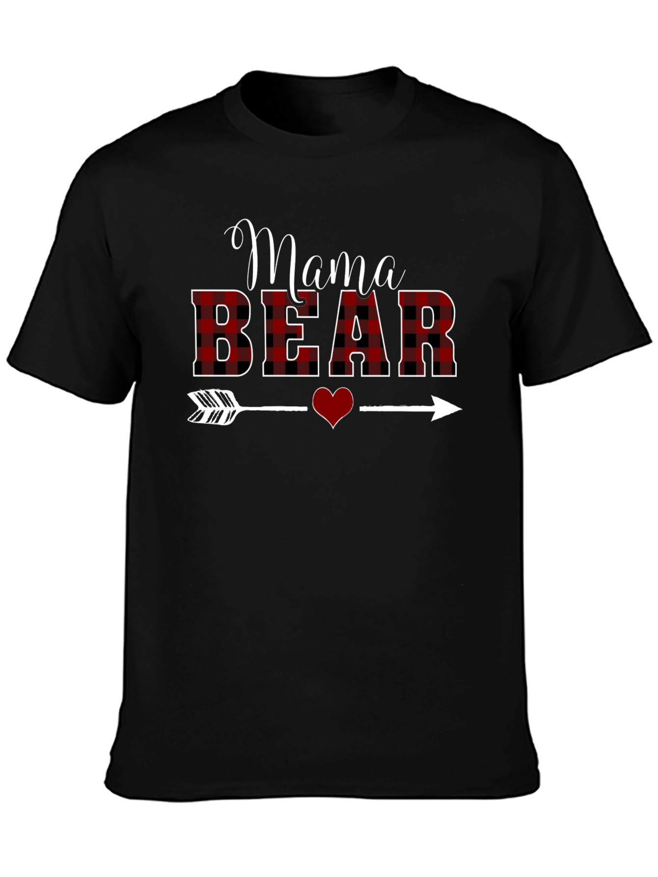 Mama Bear Plaid Graphic T-Shirt