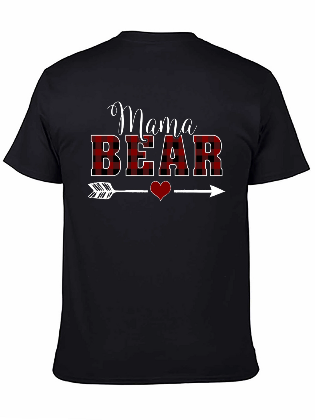 Mama Bear Plaid Graphic T-Shirt