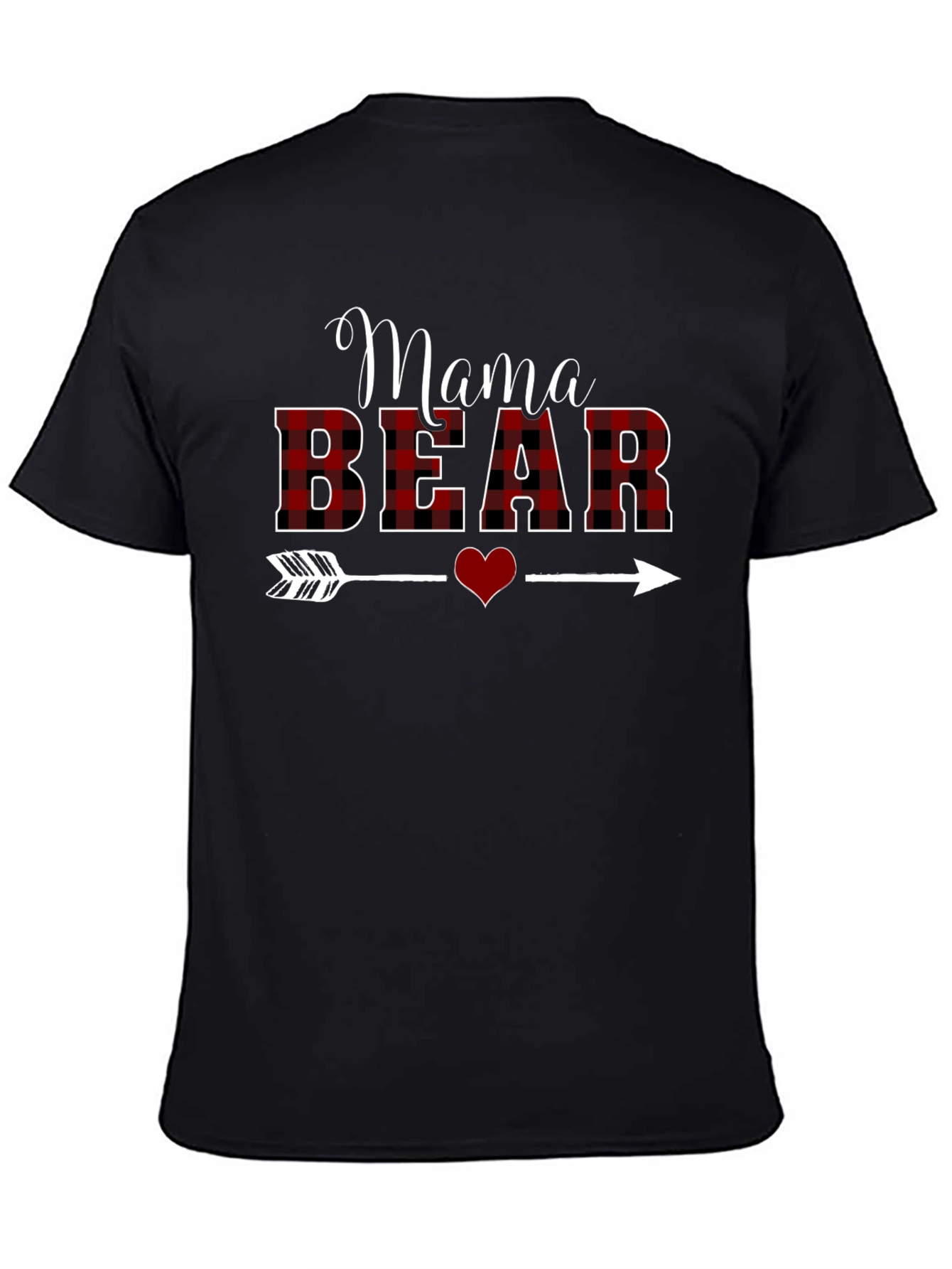 Mama Bear Plaid Graphic T-Shirt