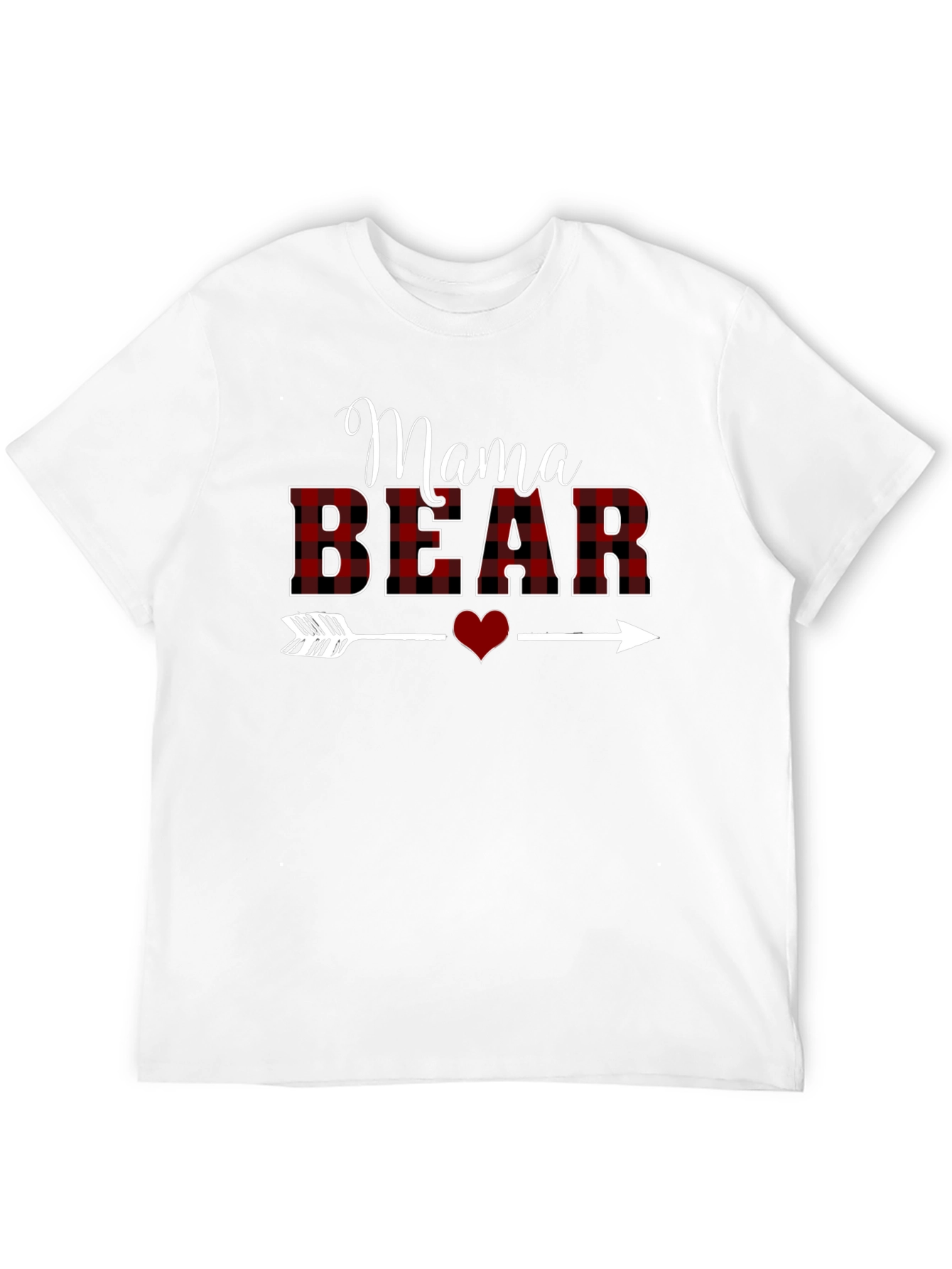 Mama Bear Plaid Graphic T-Shirt