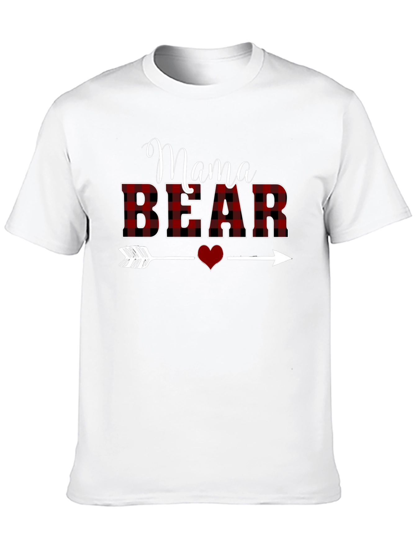 Mama Bear Plaid Graphic T-Shirt