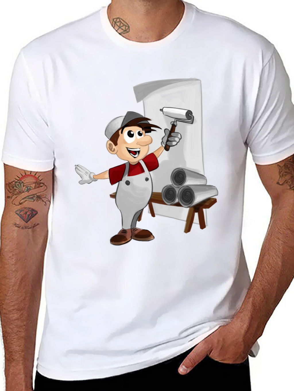 Painter Cartoon T-Shirt - Fun Graphic Tee