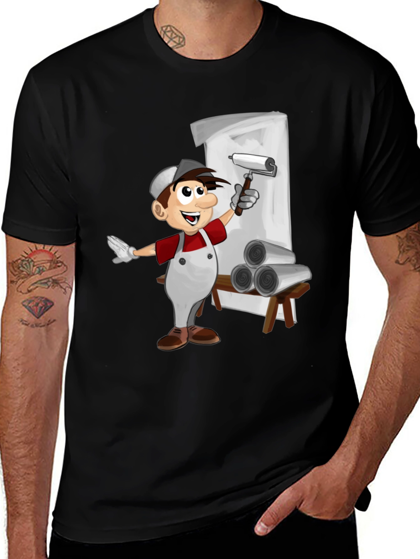 Painter Cartoon T-Shirt - Fun Graphic Tee