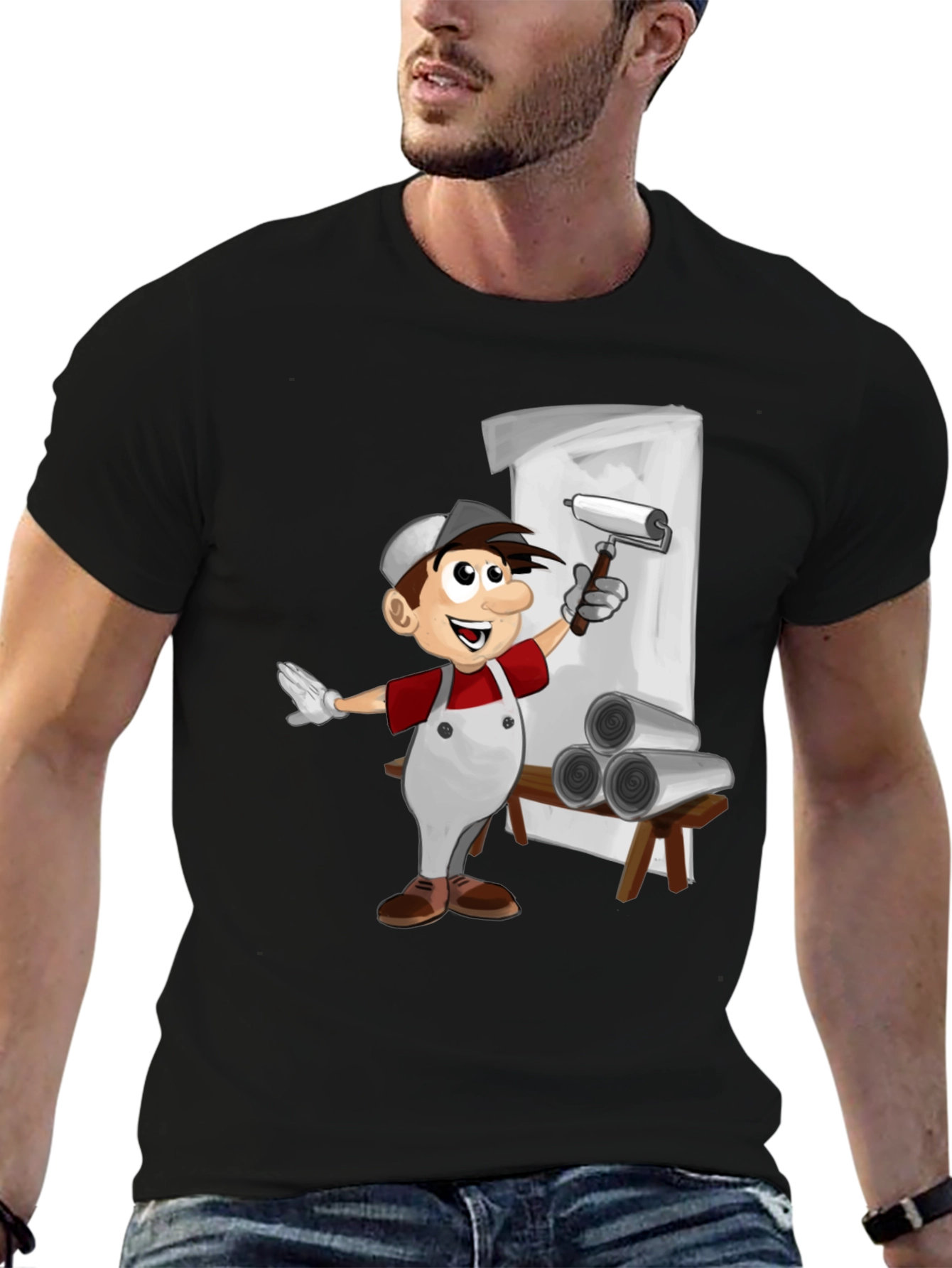 Painter Cartoon T-Shirt - Fun Graphic Tee