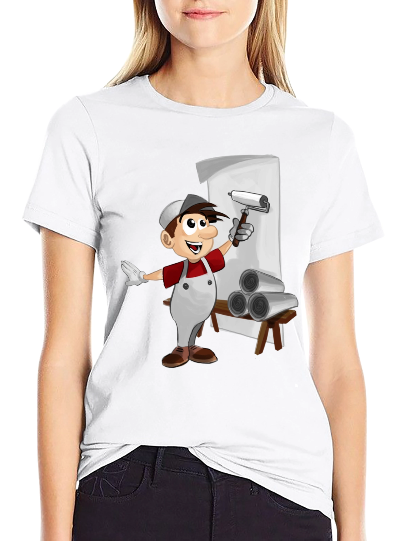 Painter Cartoon T-Shirt - Fun Graphic Tee
