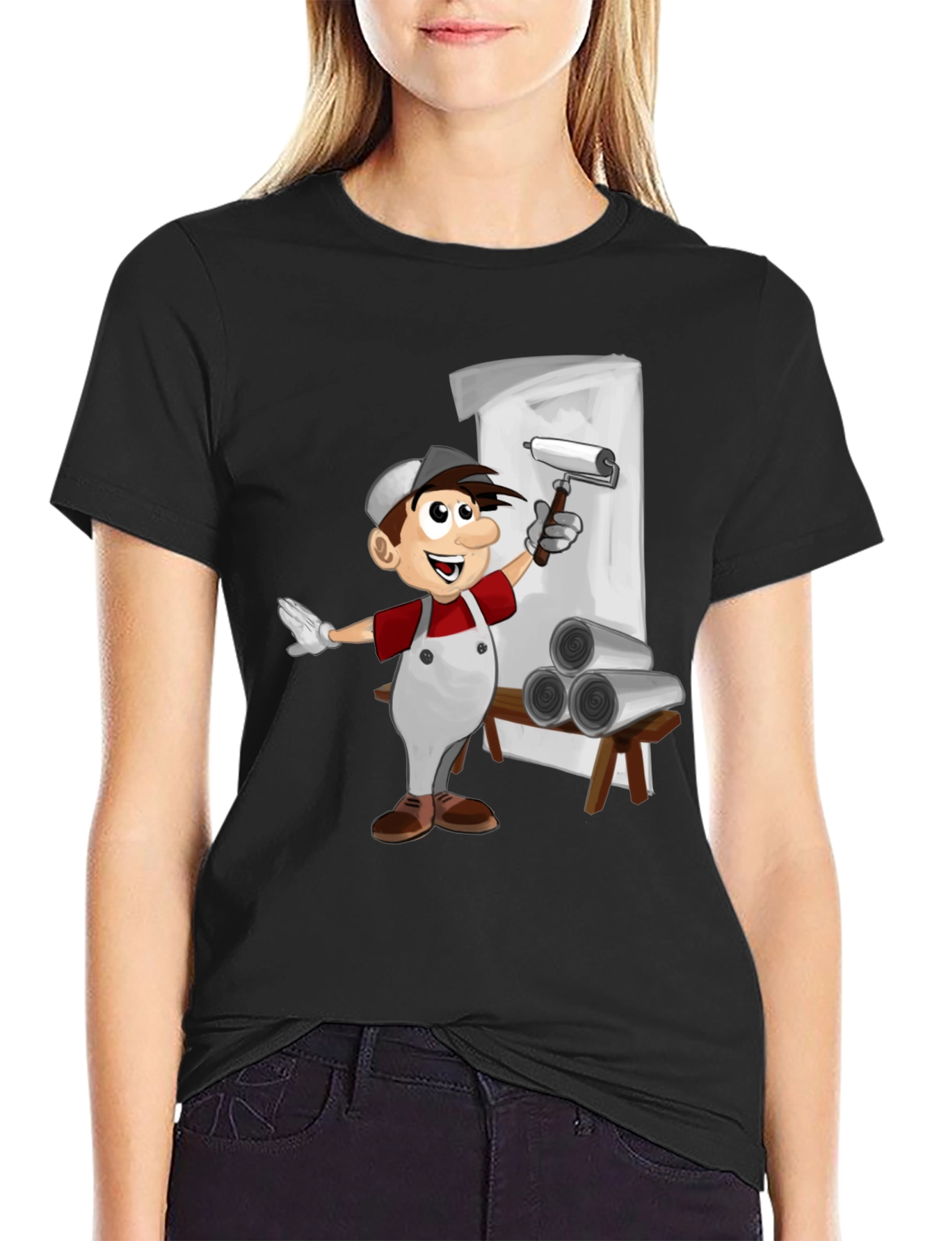 Painter Cartoon T-Shirt - Fun Graphic Tee