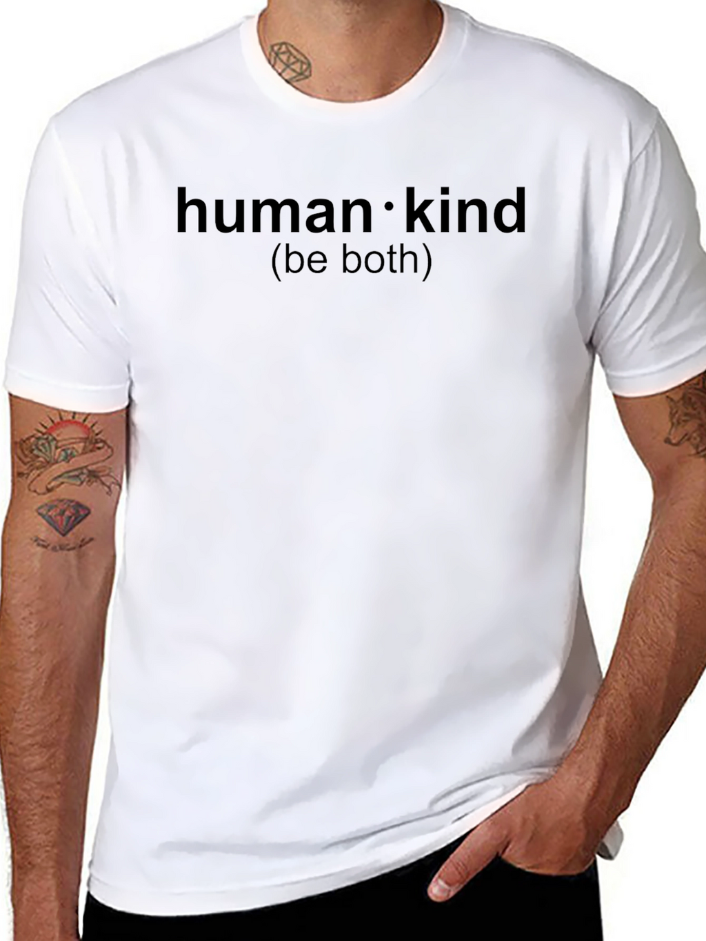 Human Kind Be Both Black Tee