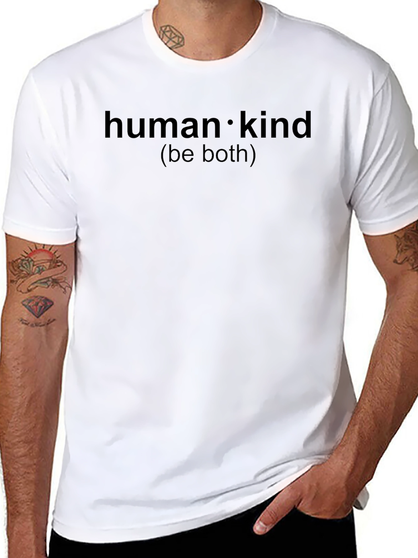 Human Kind Be Both Black Tee