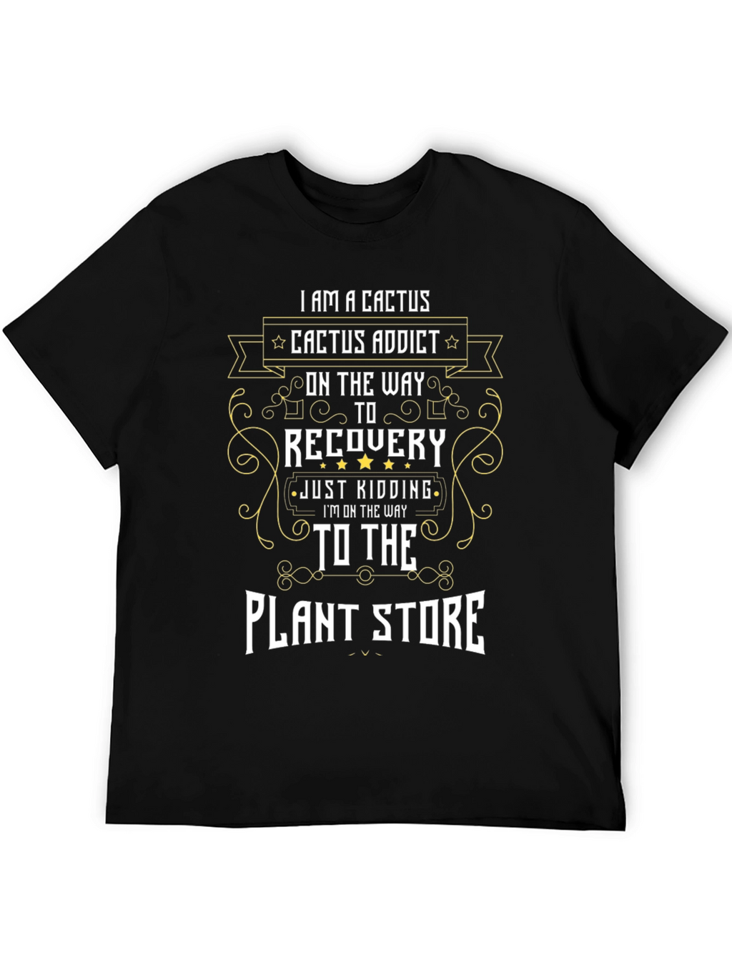 Cactus Addict Humor Graphic T-Shirt