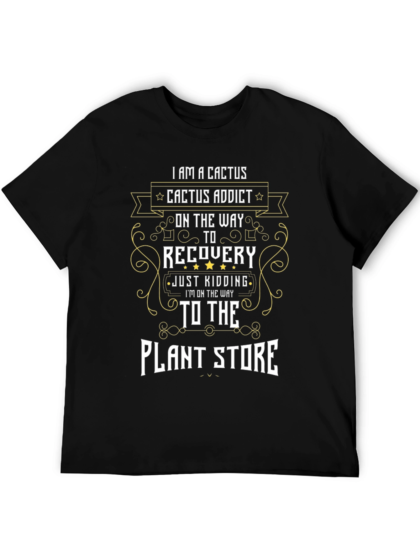 Cactus Addict Humor Graphic T-Shirt