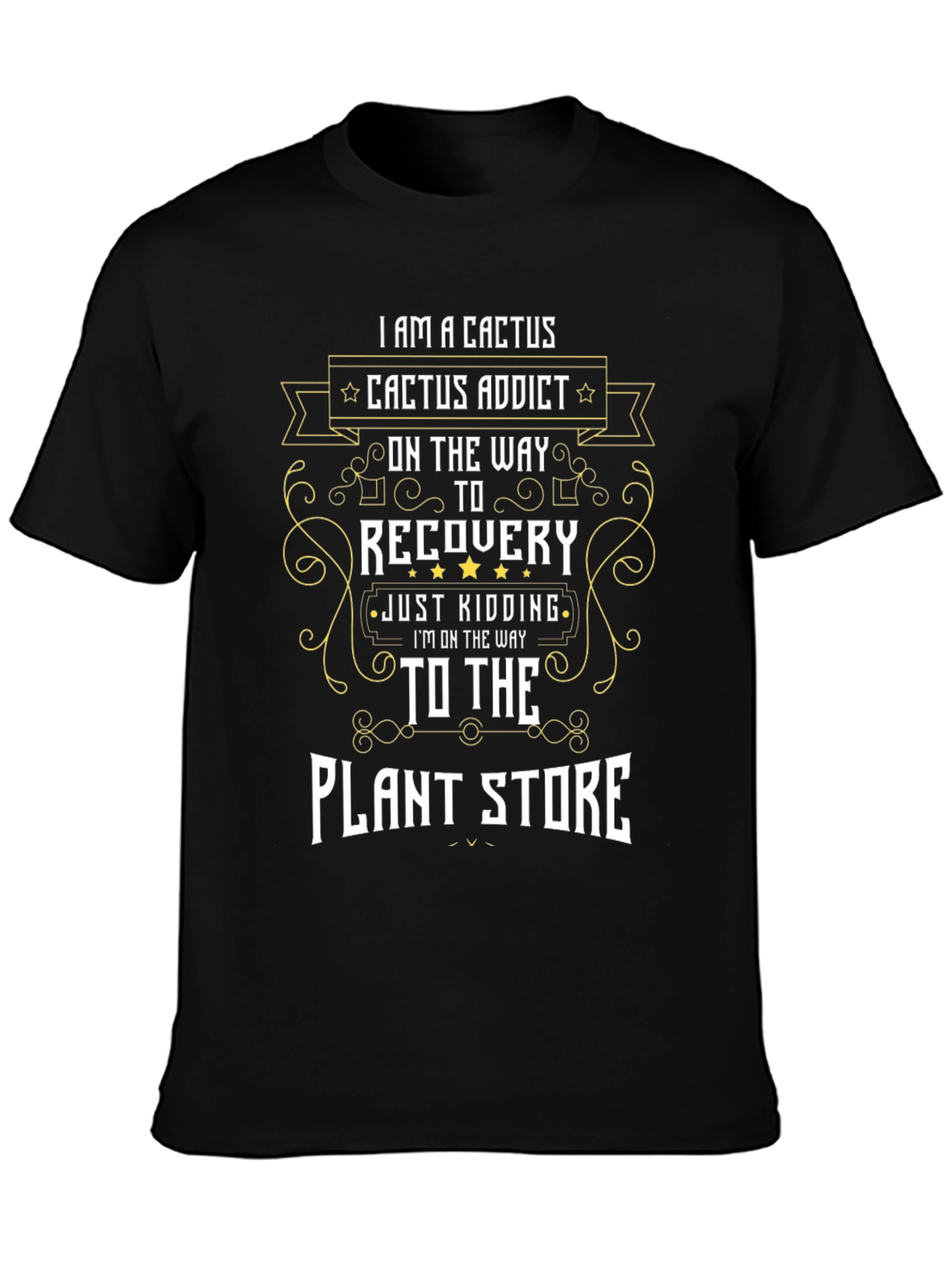 Cactus Addict Humor Graphic T-Shirt