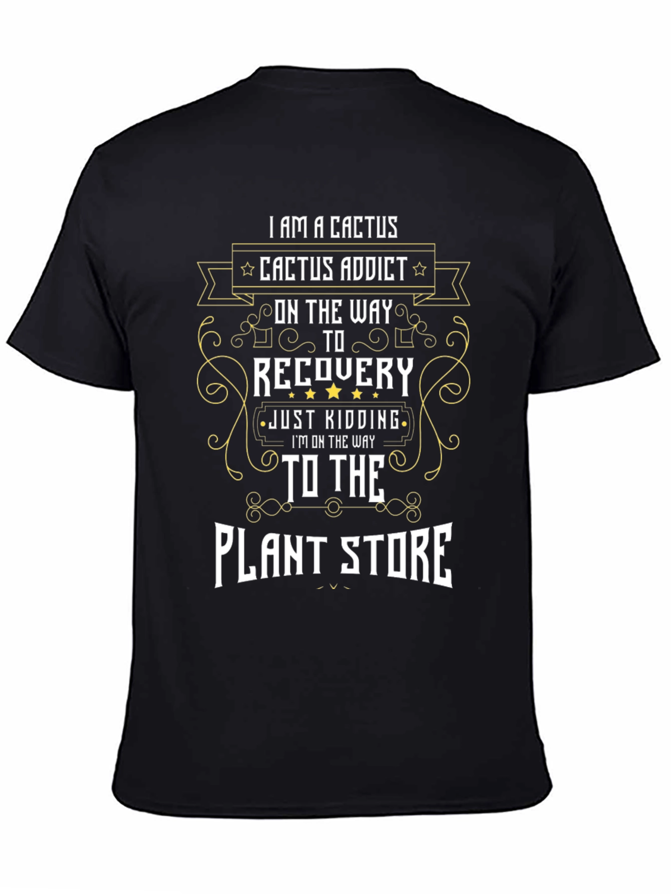 Cactus Addict Humor Graphic T-Shirt