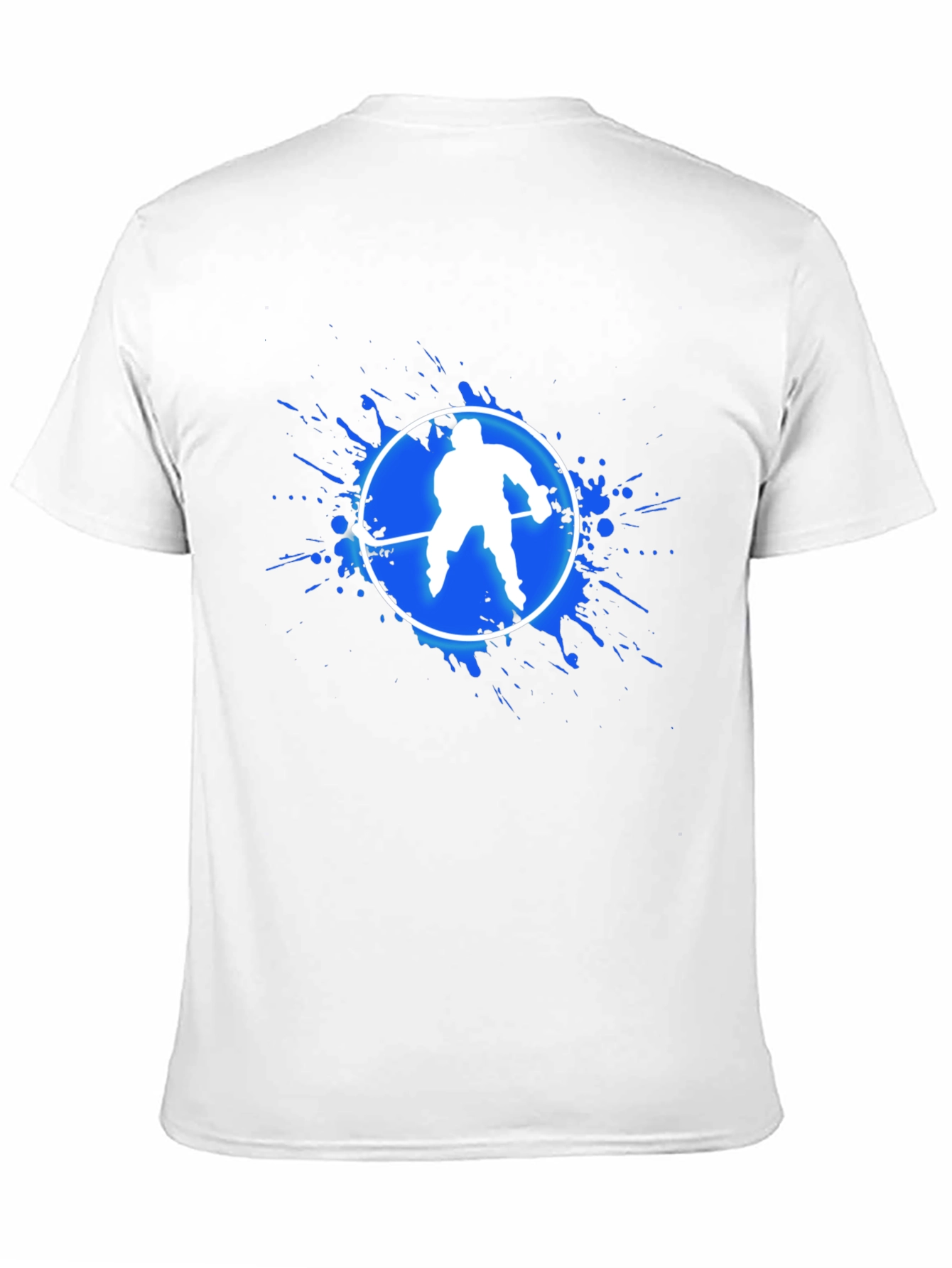 Hockey Player Graphic T-Shirt - Black