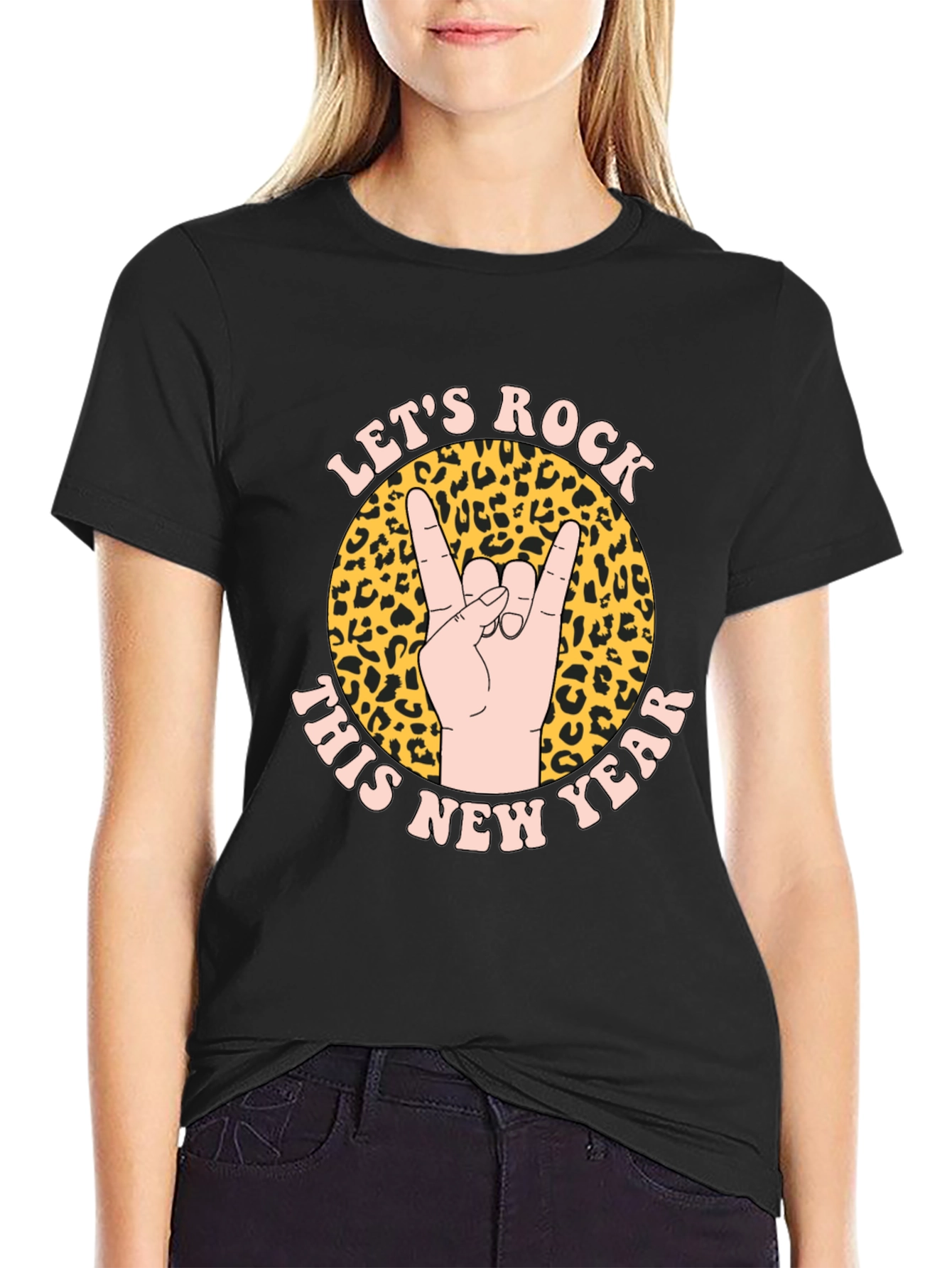 Lets Rock This New Year T-Shirt Animal Print