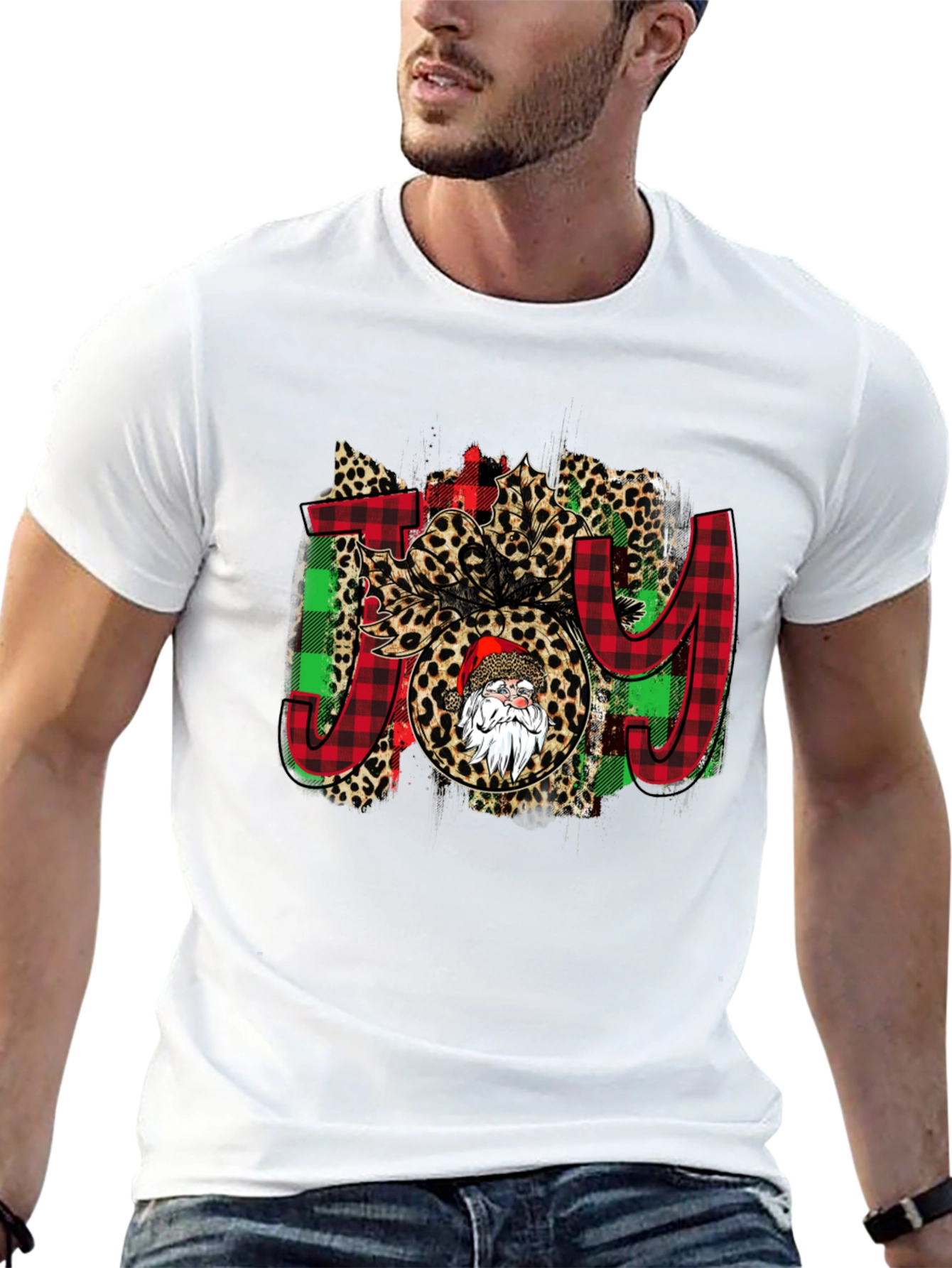 Festive JOY Santa T-Shirt