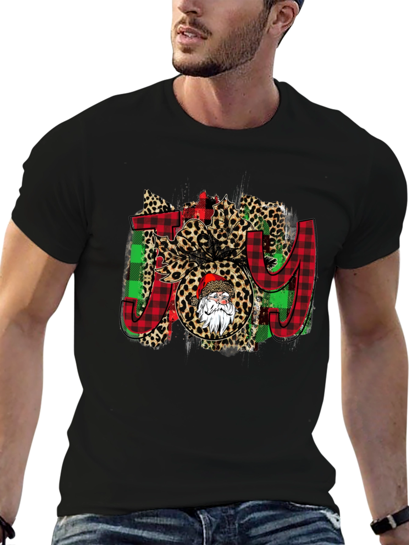 Festive JOY Santa T-Shirt