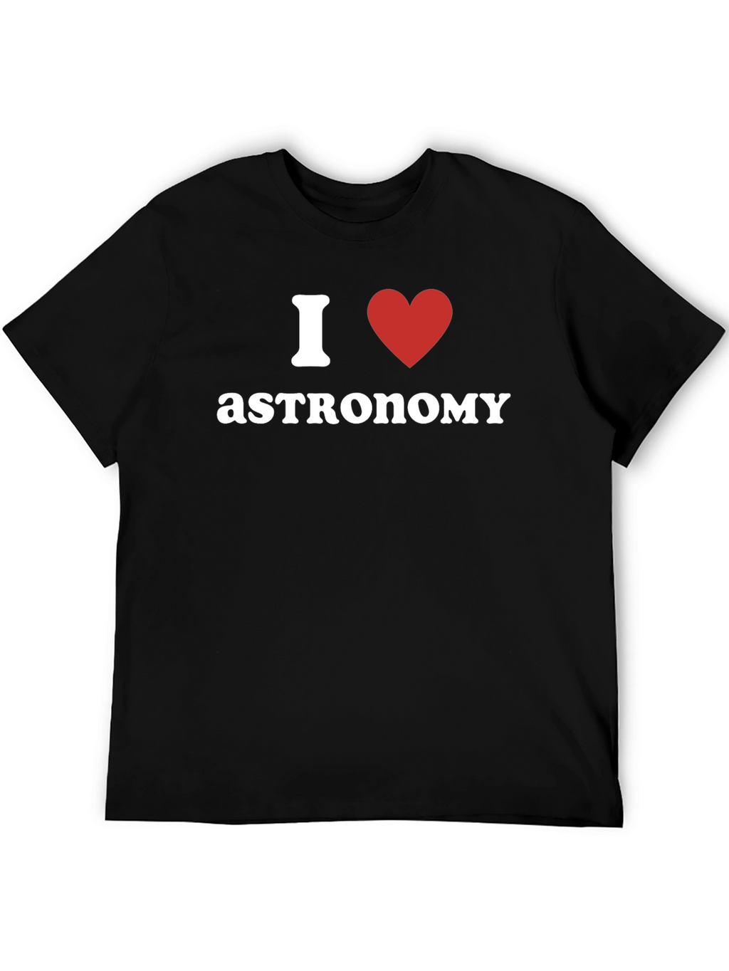 I Love Astronomy Black T-Shirt