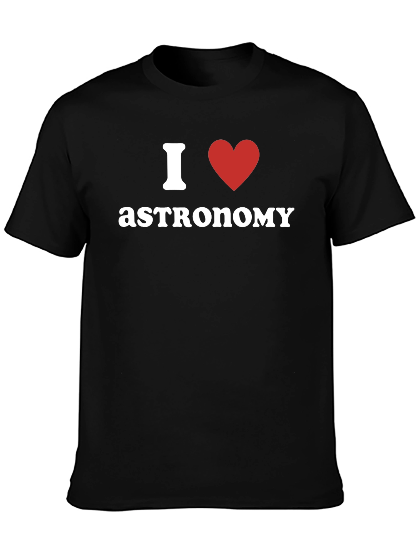 I Love Astronomy Black T-Shirt