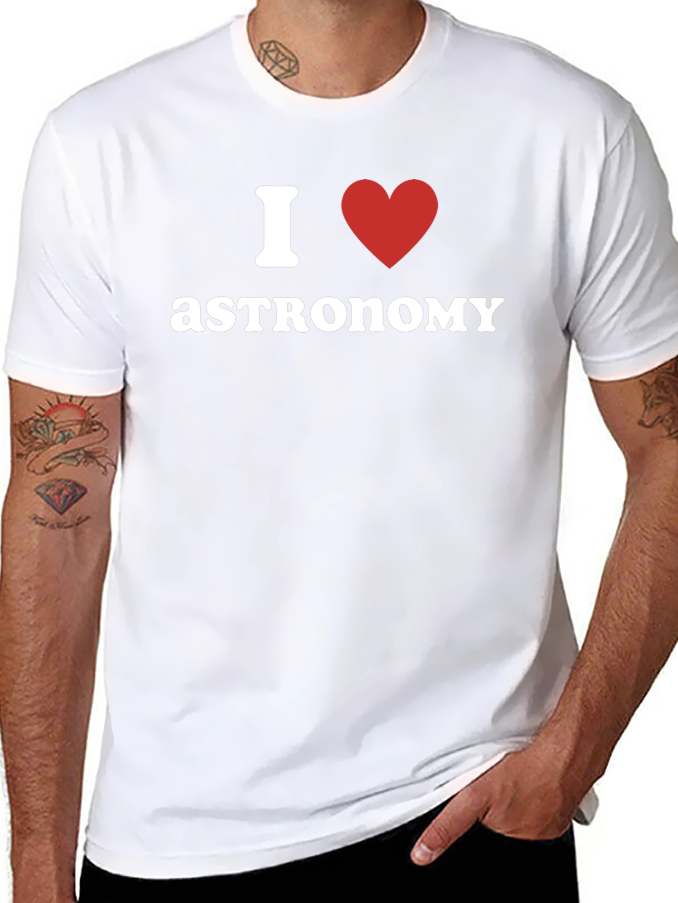 I Love Astronomy Black T-Shirt
