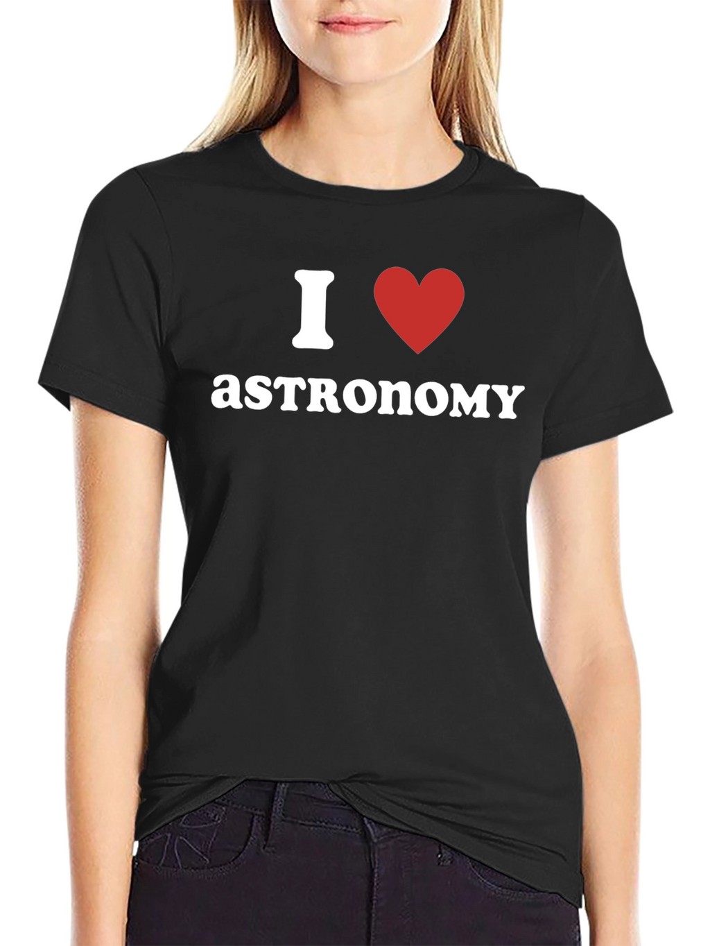 I Love Astronomy Black T-Shirt