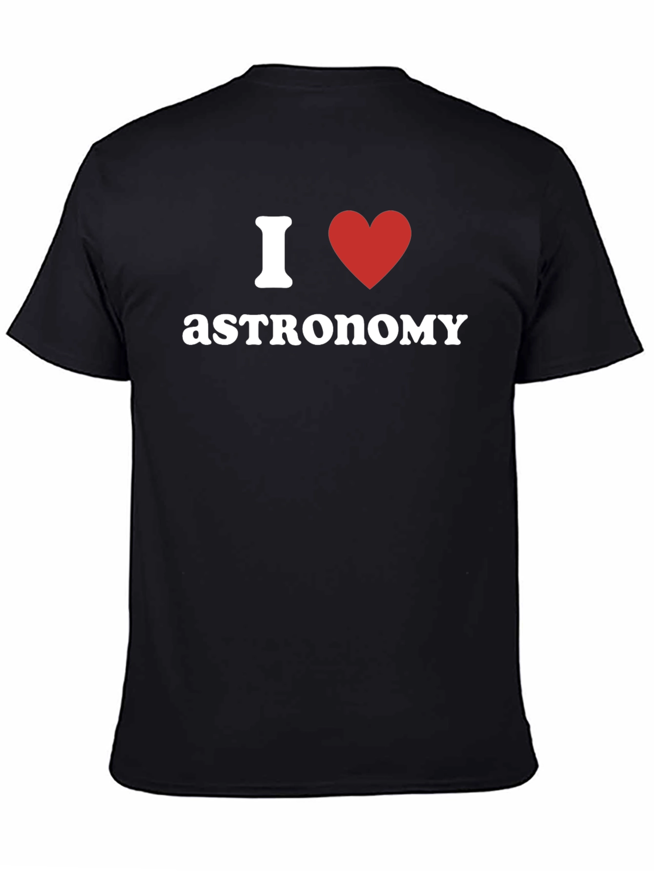 I Love Astronomy Black T-Shirt