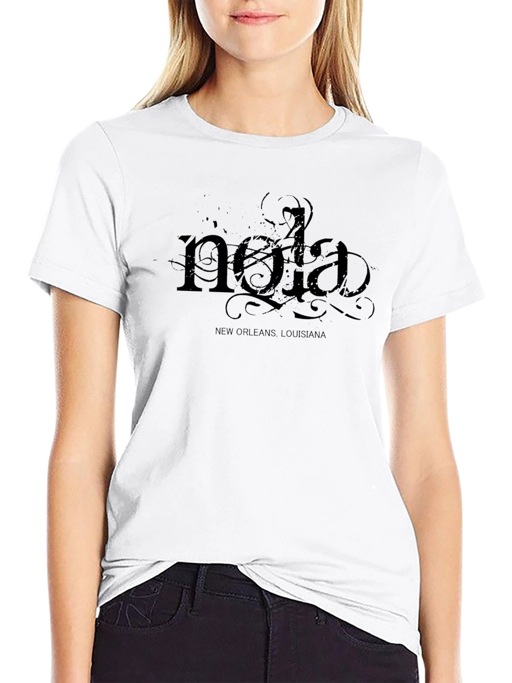 Nola New Orleans Louisiana Black T-Shirt