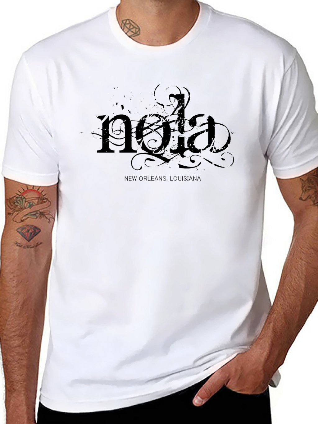Nola New Orleans Louisiana Black T-Shirt