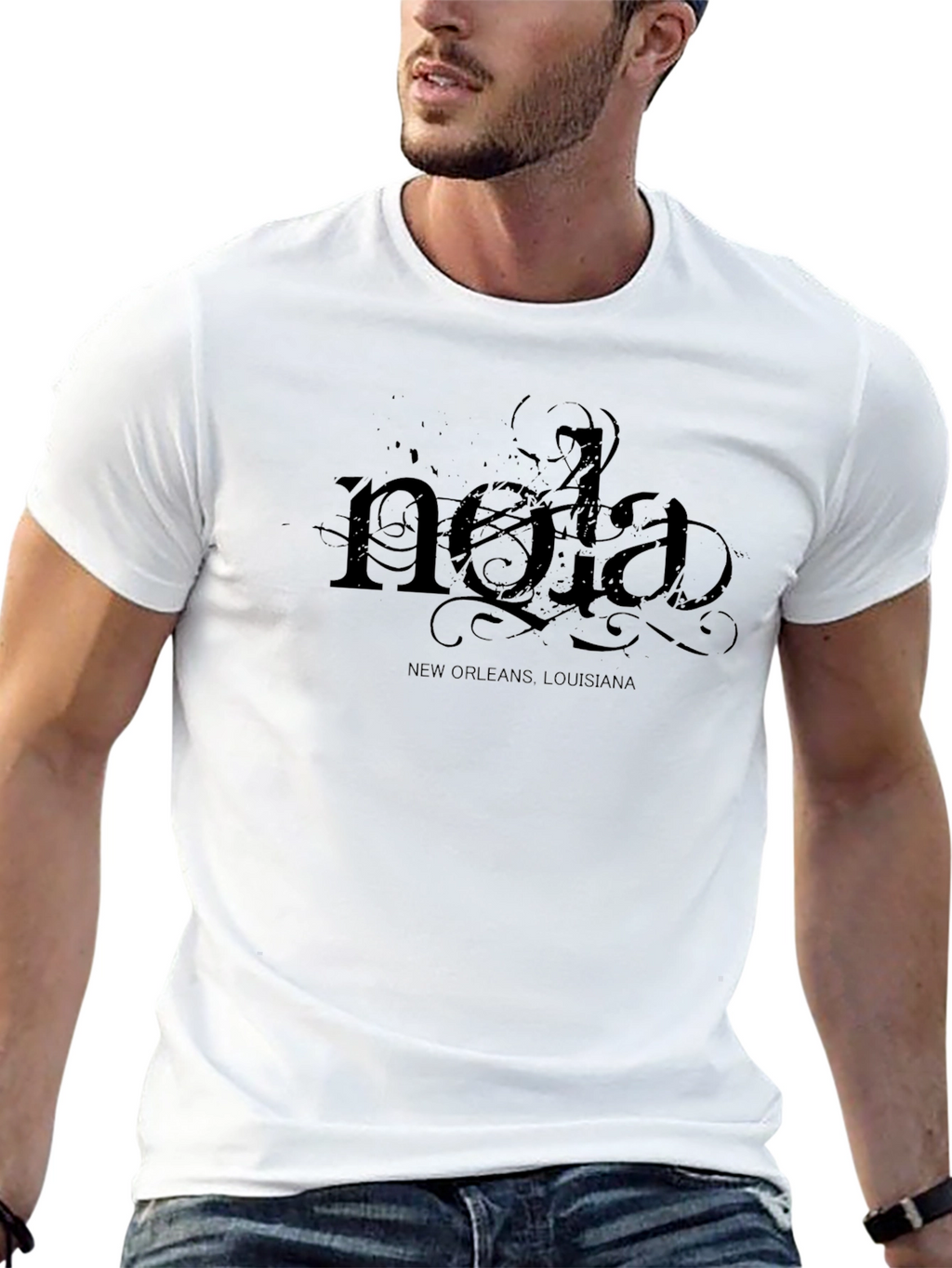 Nola New Orleans Louisiana Black T-Shirt