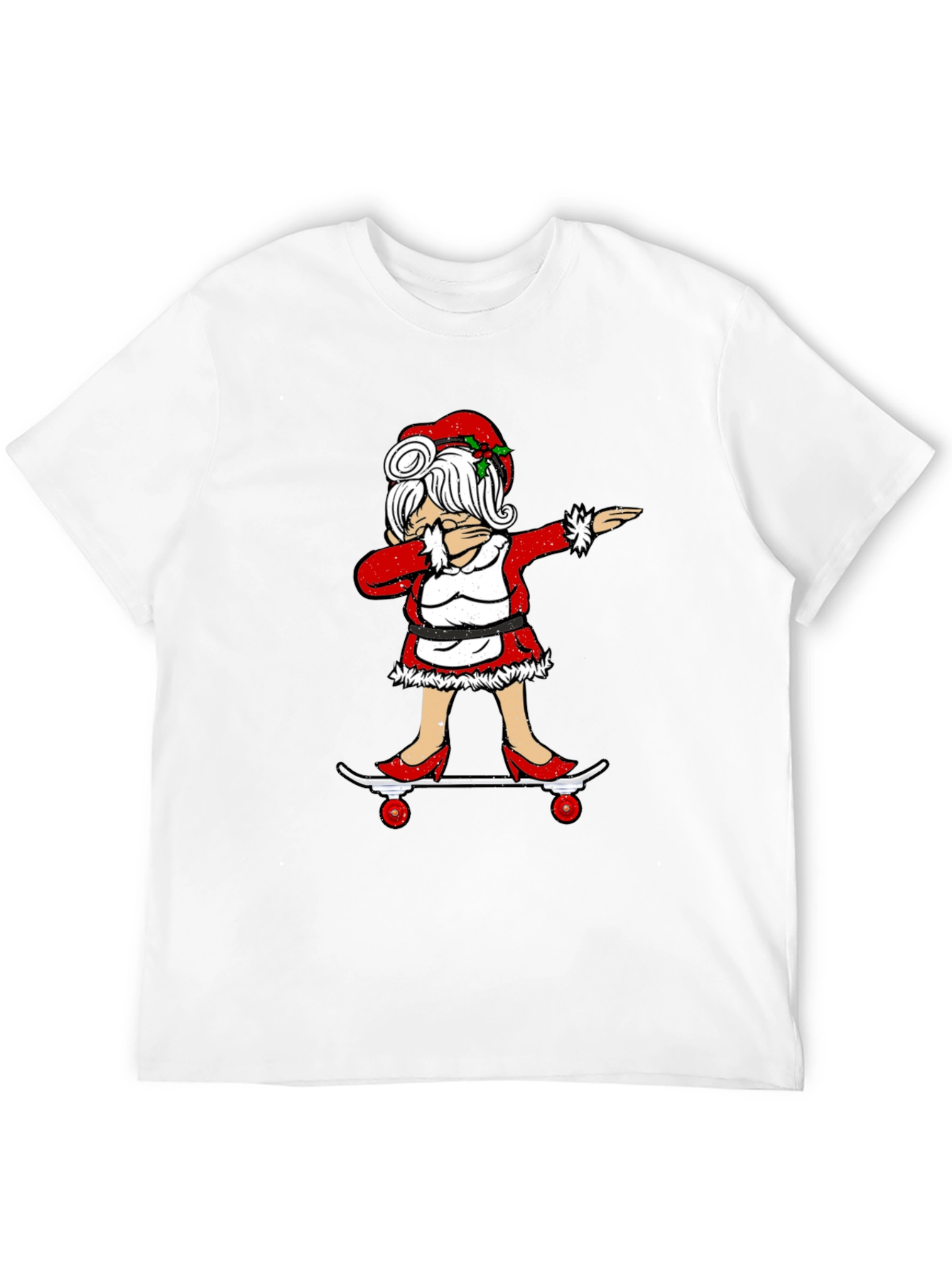 Mrs. Claus Dabbing on Skateboard T-Shirt