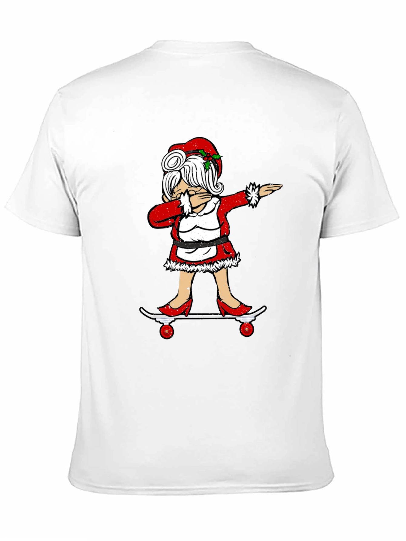 Mrs. Claus Dabbing on Skateboard T-Shirt