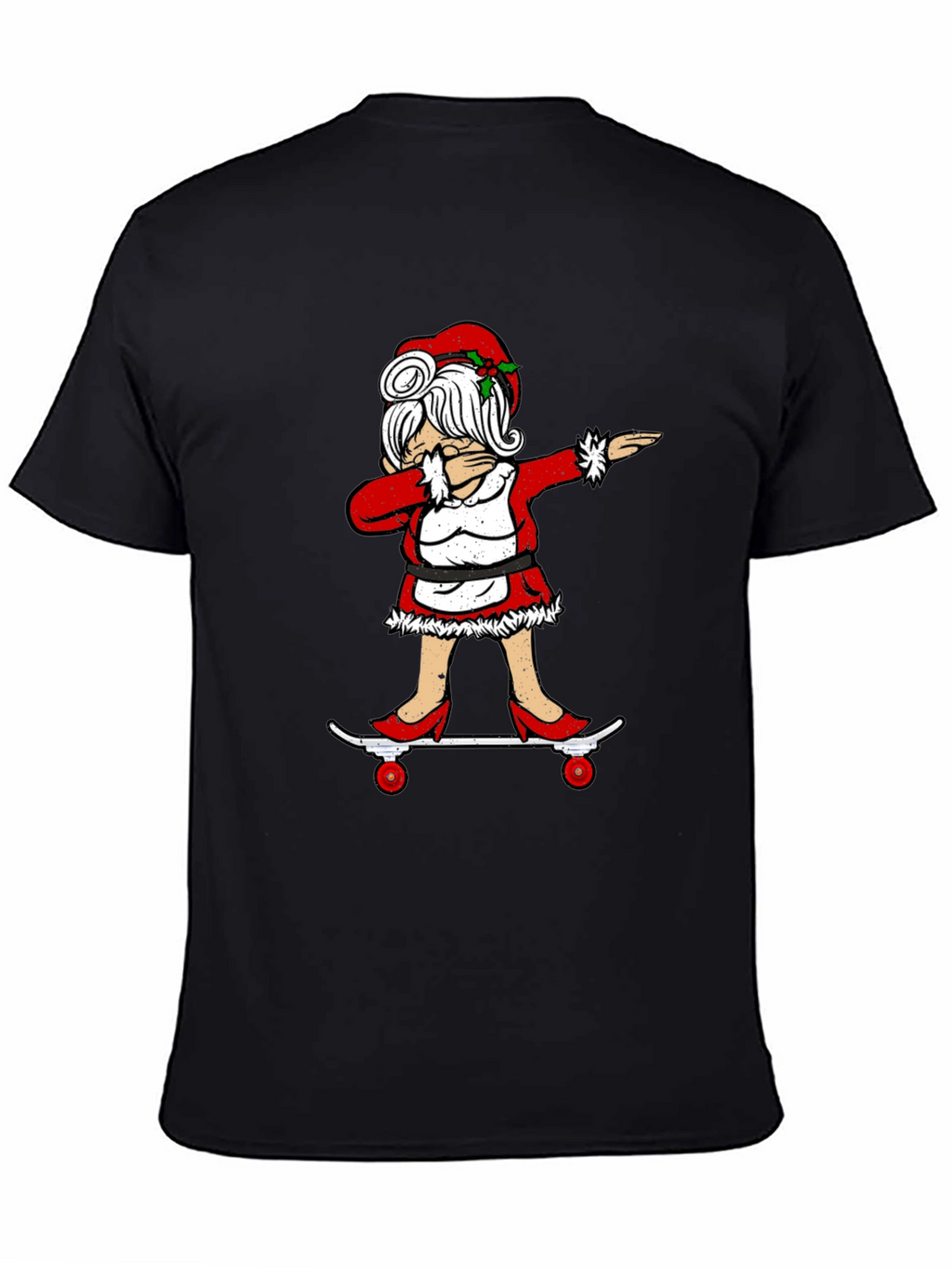Mrs. Claus Dabbing on Skateboard T-Shirt