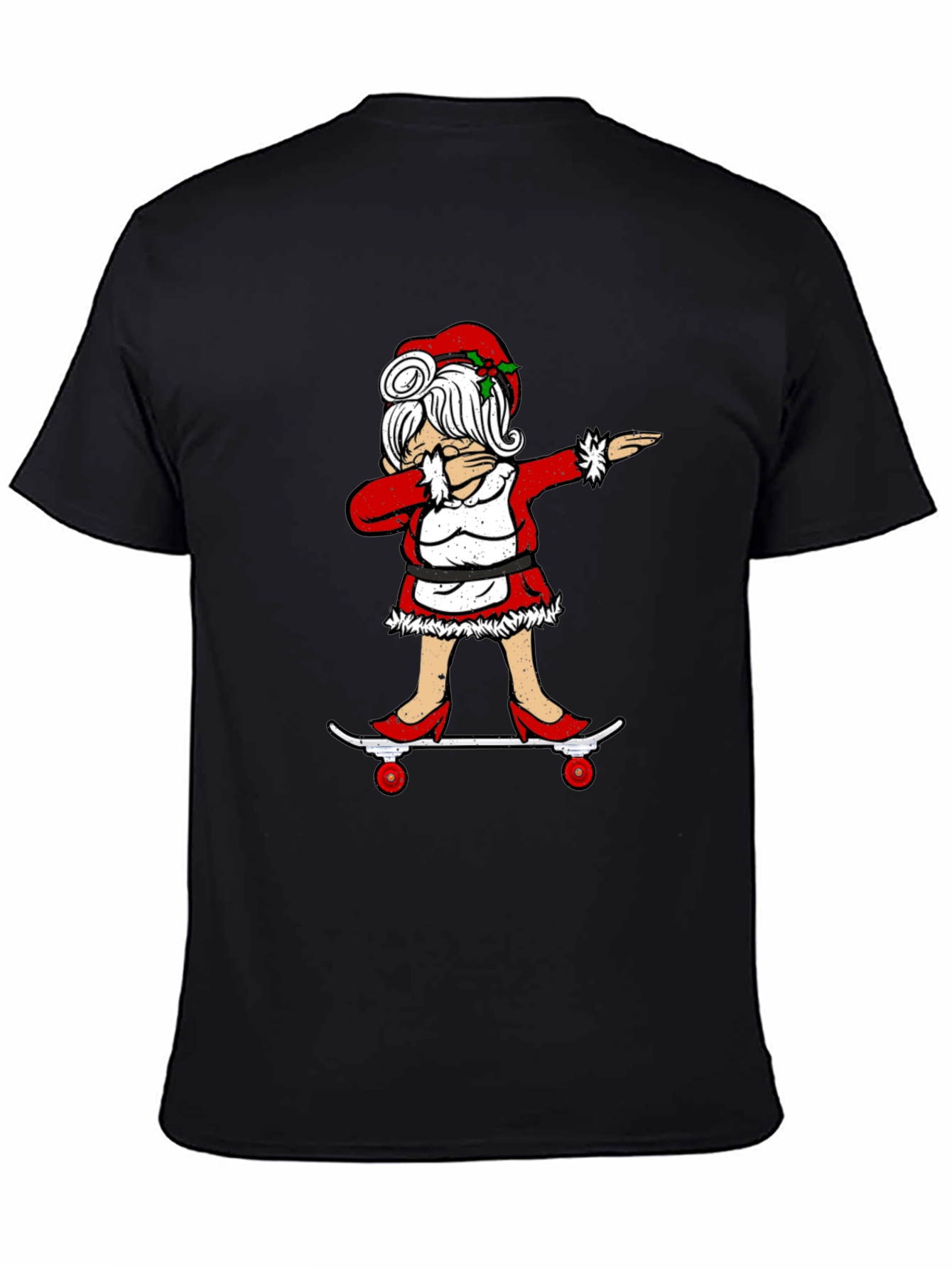 Mrs. Claus Dabbing on Skateboard T-Shirt