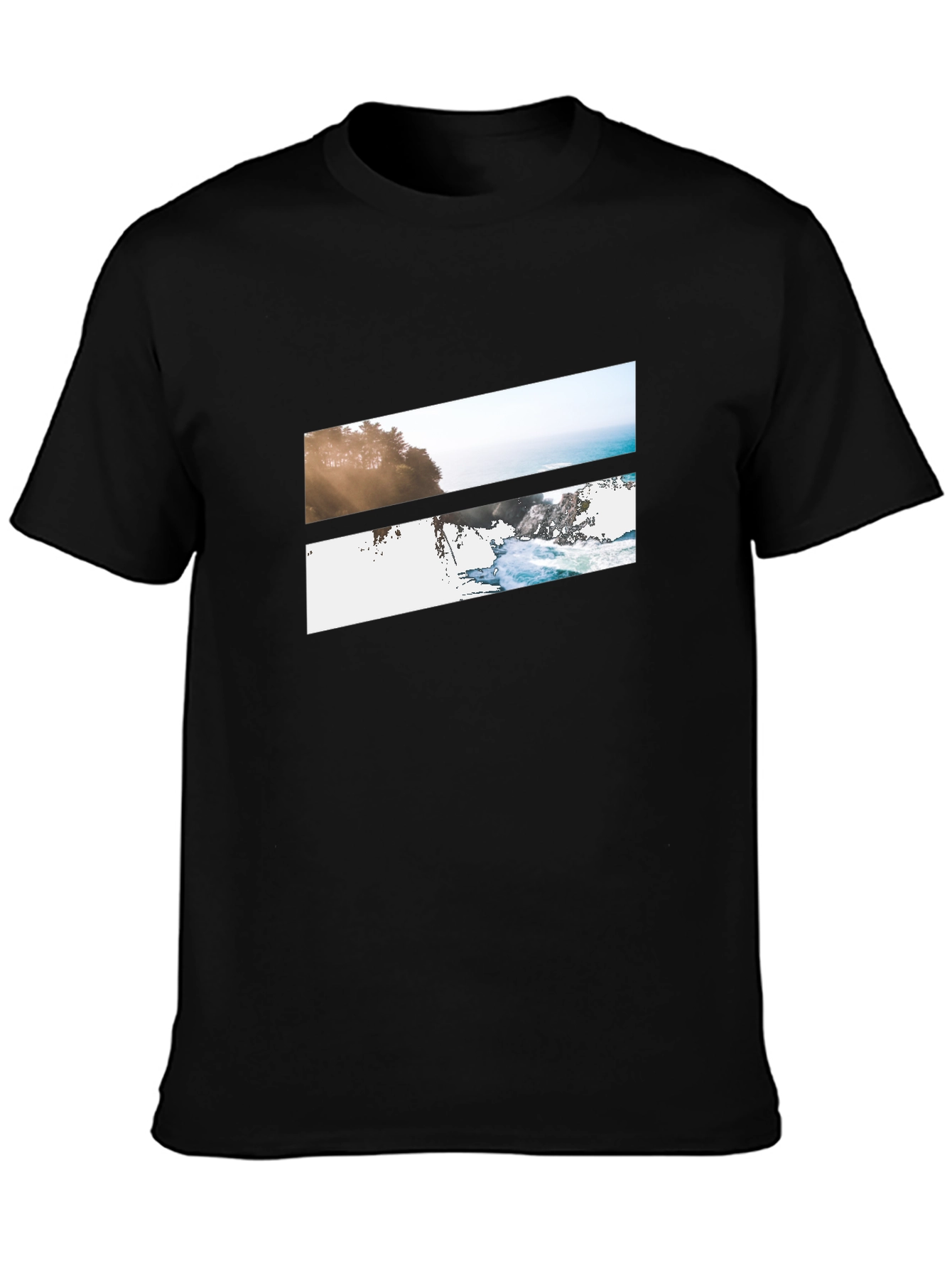 Ocean Vista Graphic Tee - Black